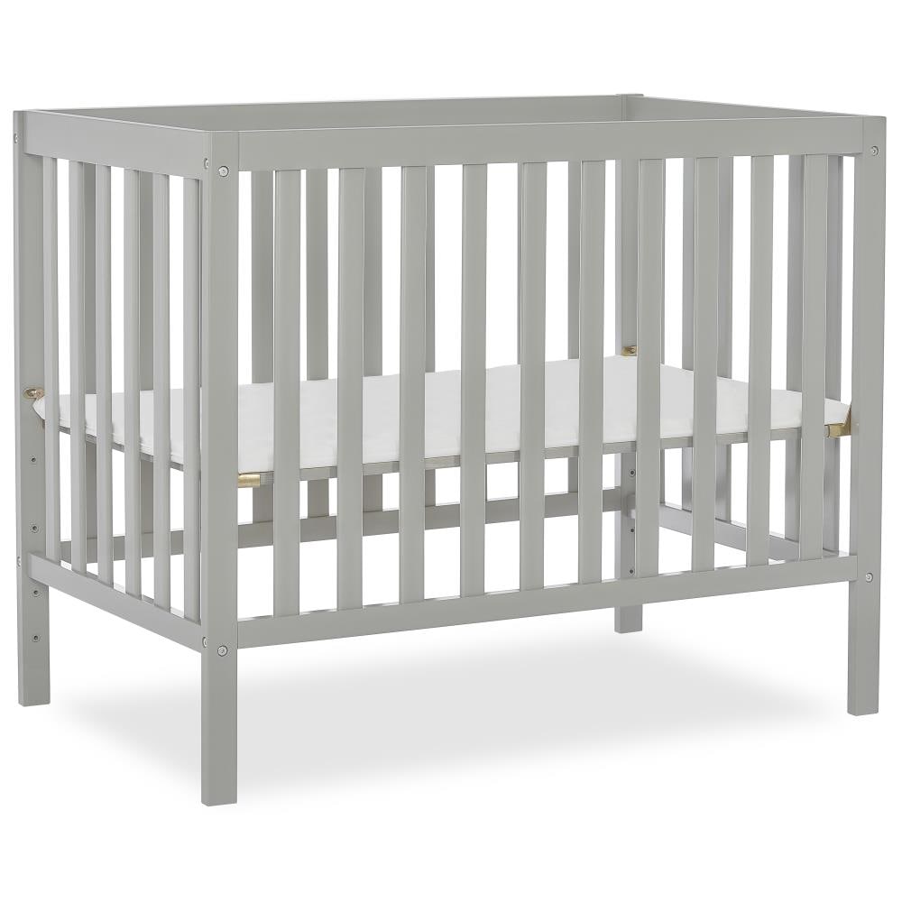 4-in-1 Cool Grey Convertible Crib in Gray | - Dream On Me 634-CG