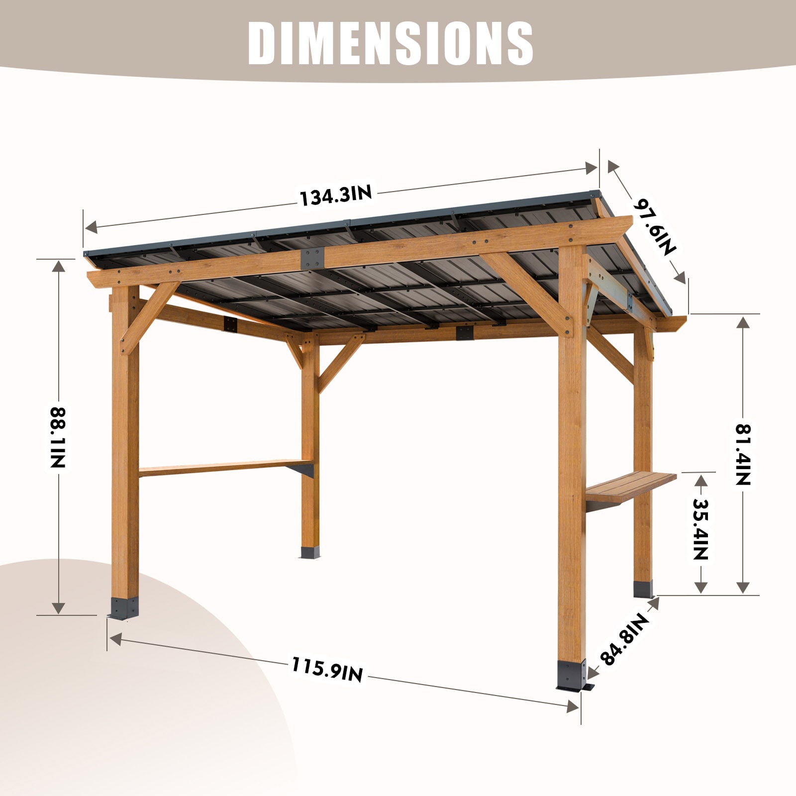 StarEcho WD0810GR0017 Wood-Resin-Gazebos - View #9