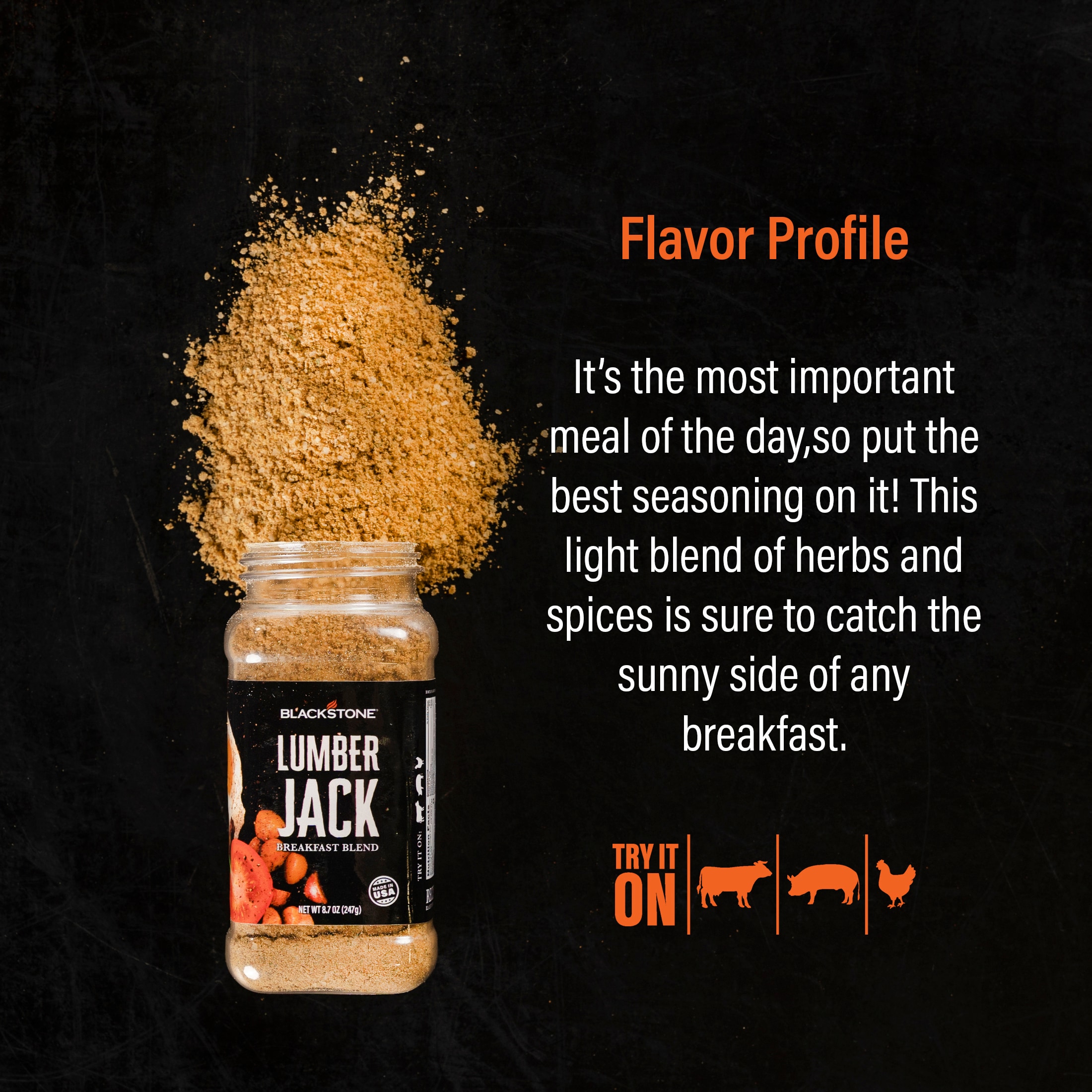 Blackstone 8.7-oz Lumber Jack Breakfast Rub/Seasoning in the Dry Seasoning  & Marinades department at