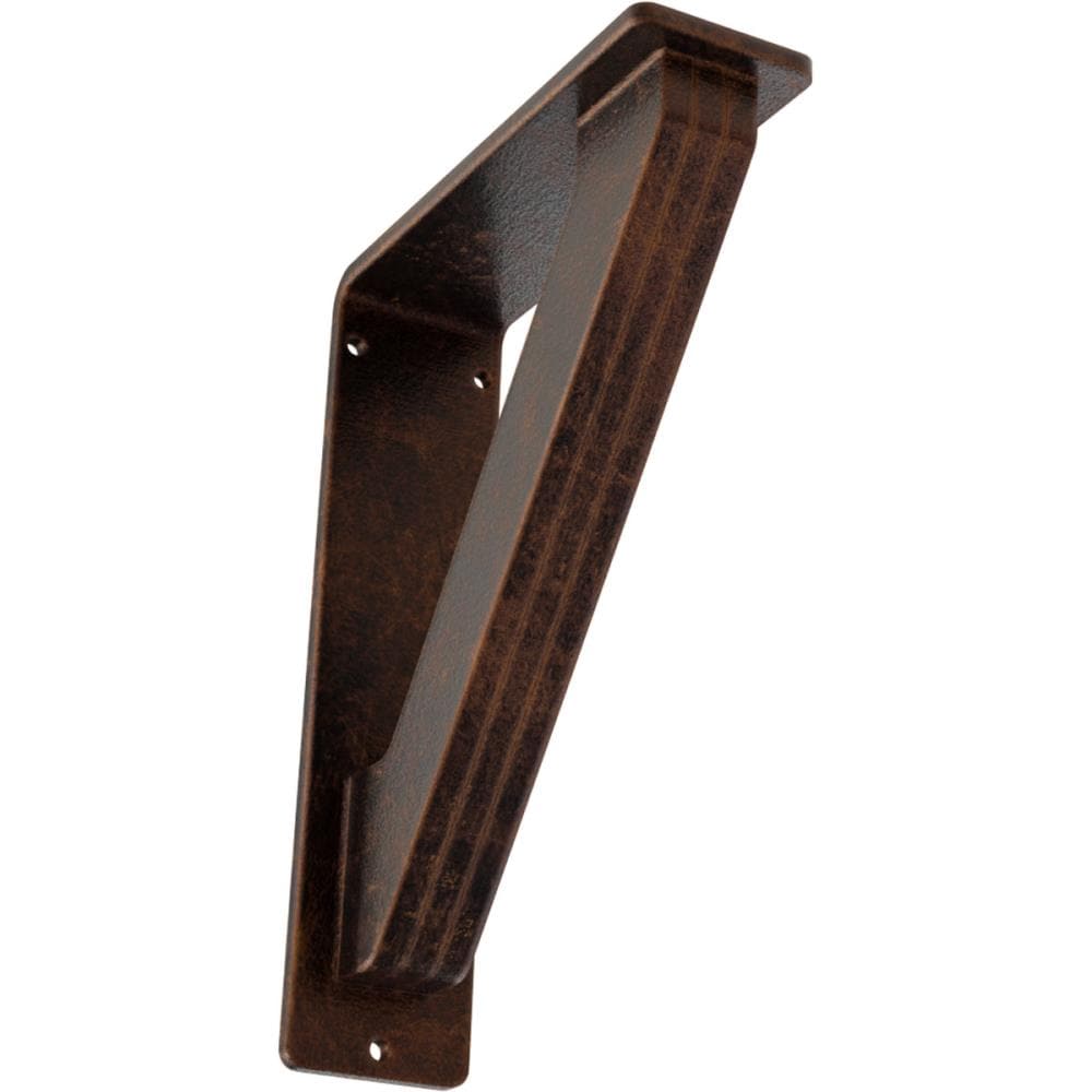 Ekena Millwork BKTM02X05X08TTRACO Traditional 5.5-in x 2-in x 8-in Antique copper Wrought iron Countertop support bracket