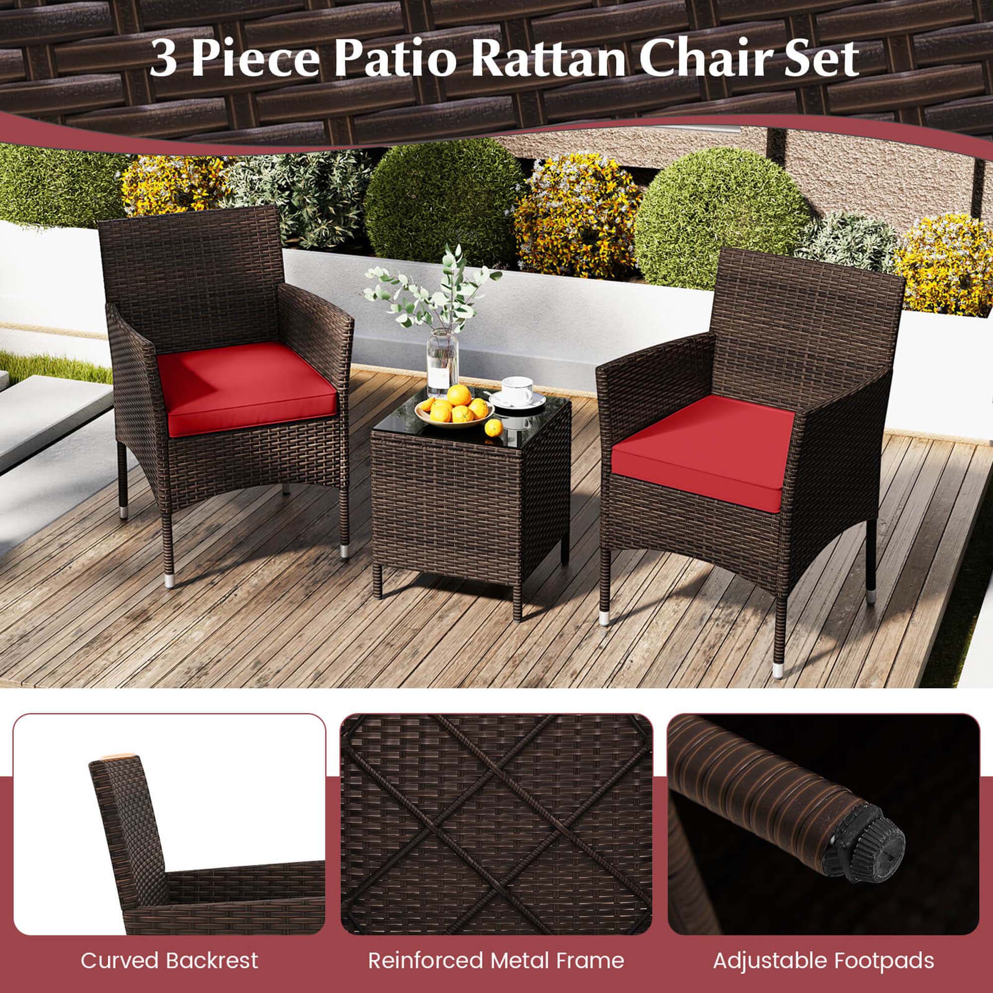 Costway HCST05249 Patio-Conversation-Sets - View #3