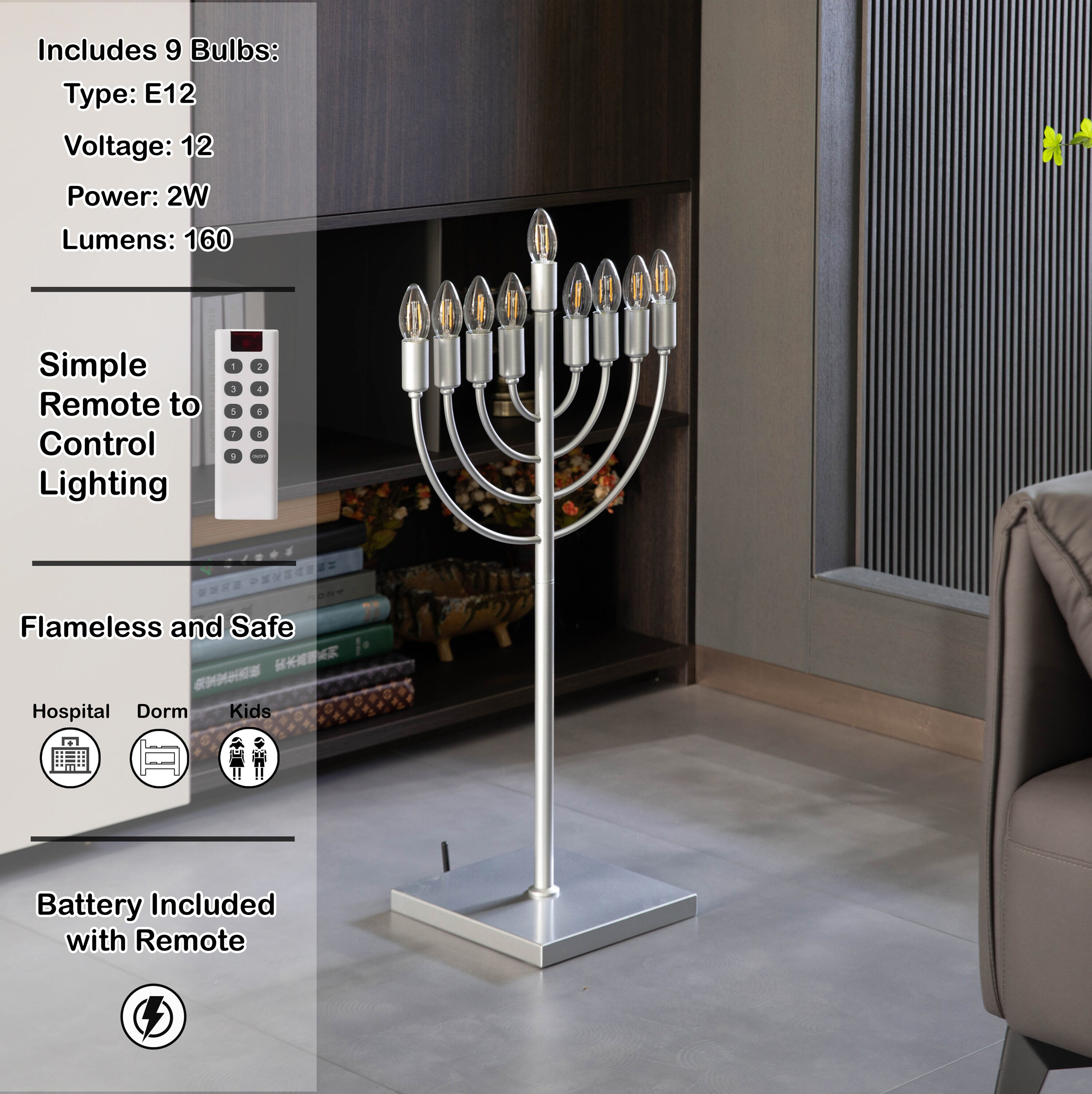 Vintiquewise QI004694SL Indoor-Hanakkah-Decor - View #2