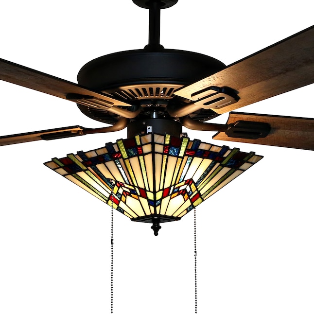 Flush Mount Ceiling Fan With Light, Craftsman Style Ceiling Fan With Remote