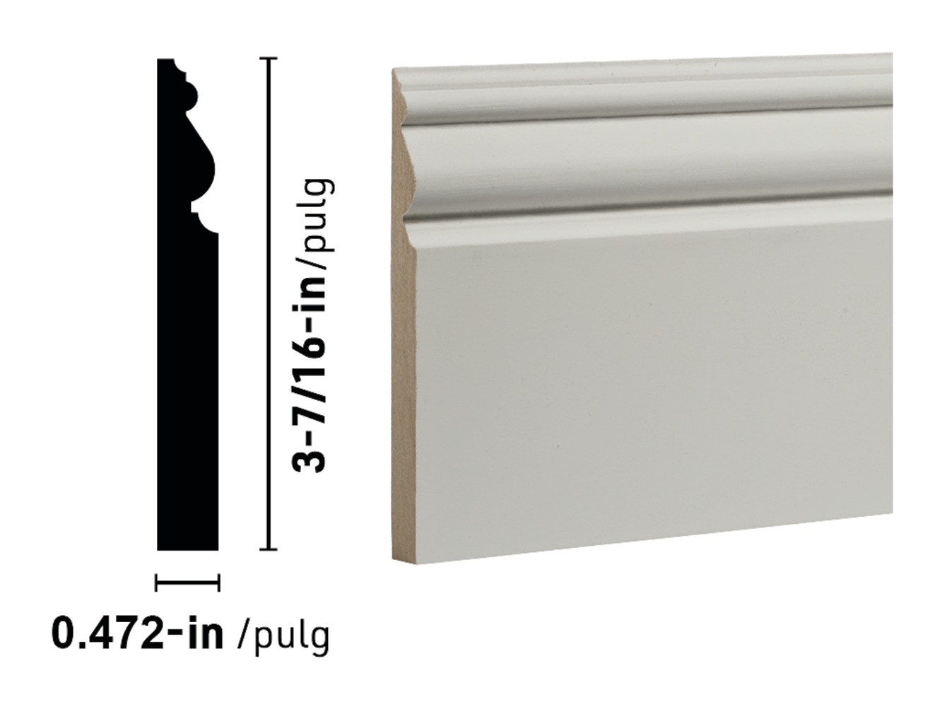 RELIABILT L043203512 Baseboard-Moulding - View #2