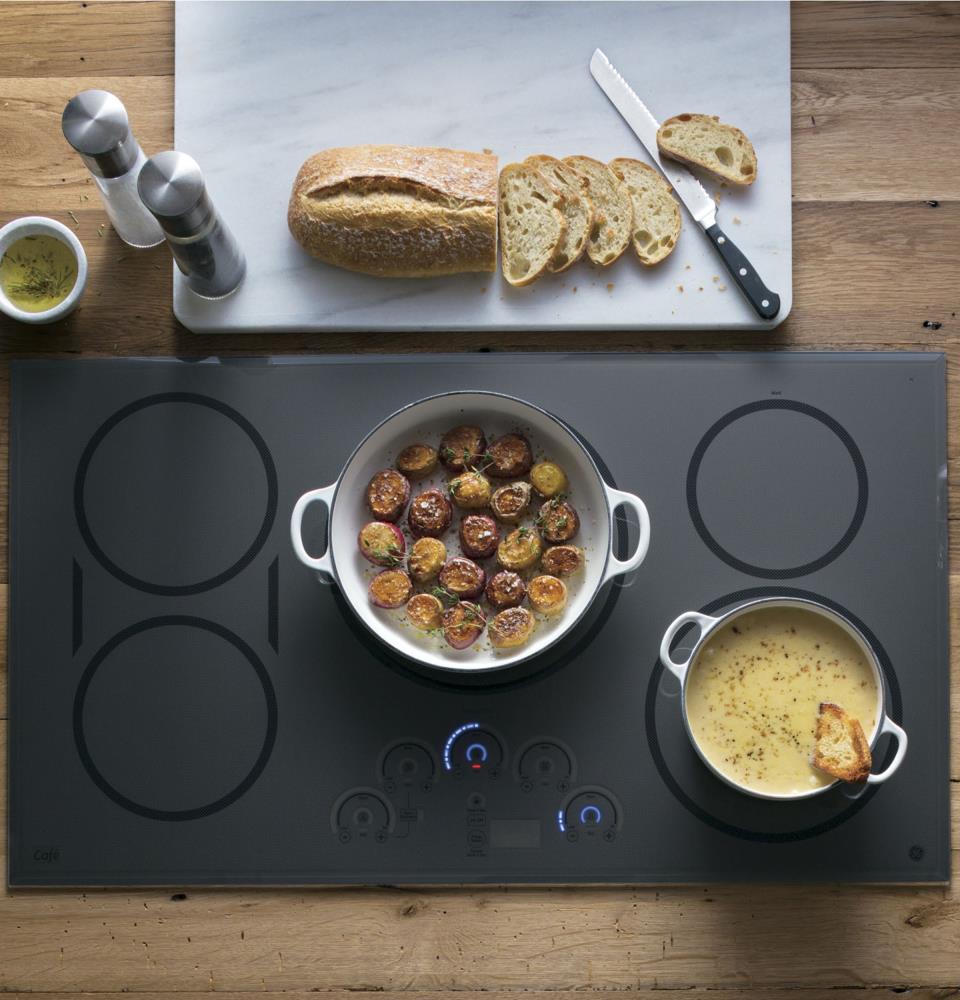 GE Cafe 36in 5 Elements Metallic Look Induction Cooktop at