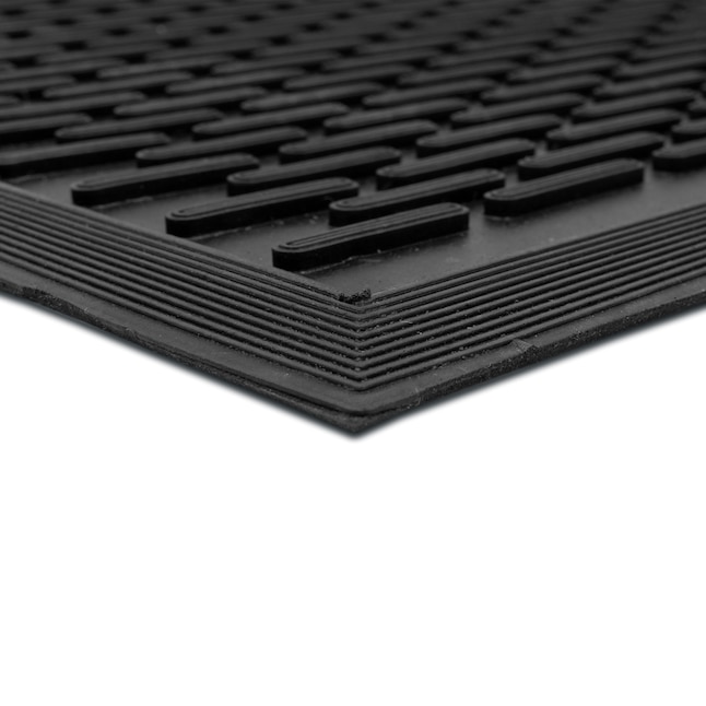 Mohawk Home Utility bay 3-ft x 4-ft Black Rectangular Outdoor Door Mat Mohawk Home Utility bay 3-ft x 4-ft Black Rectangular Outdoor Door Mat