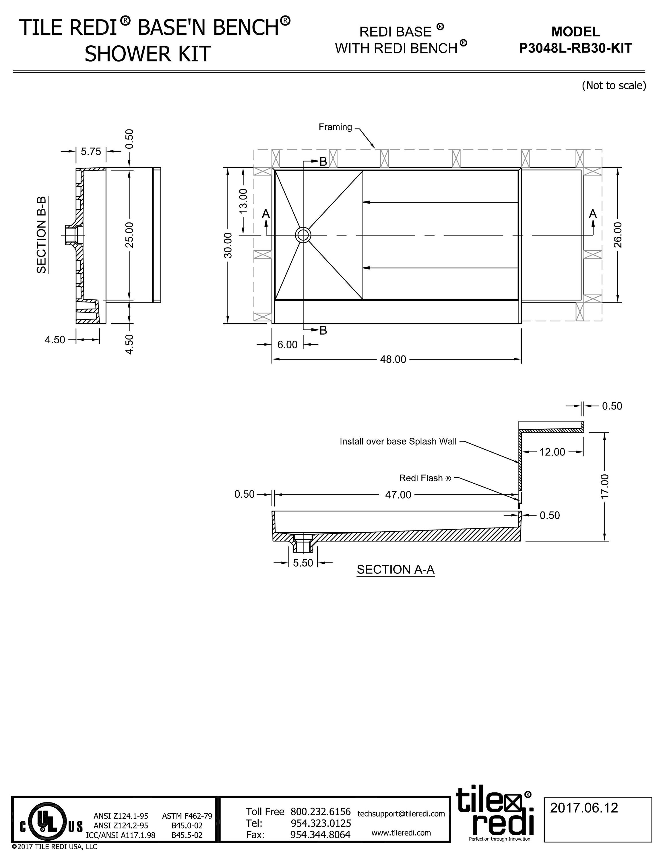 Tile Redi P3048L-RB30-KIT Shower-Floors - View #9