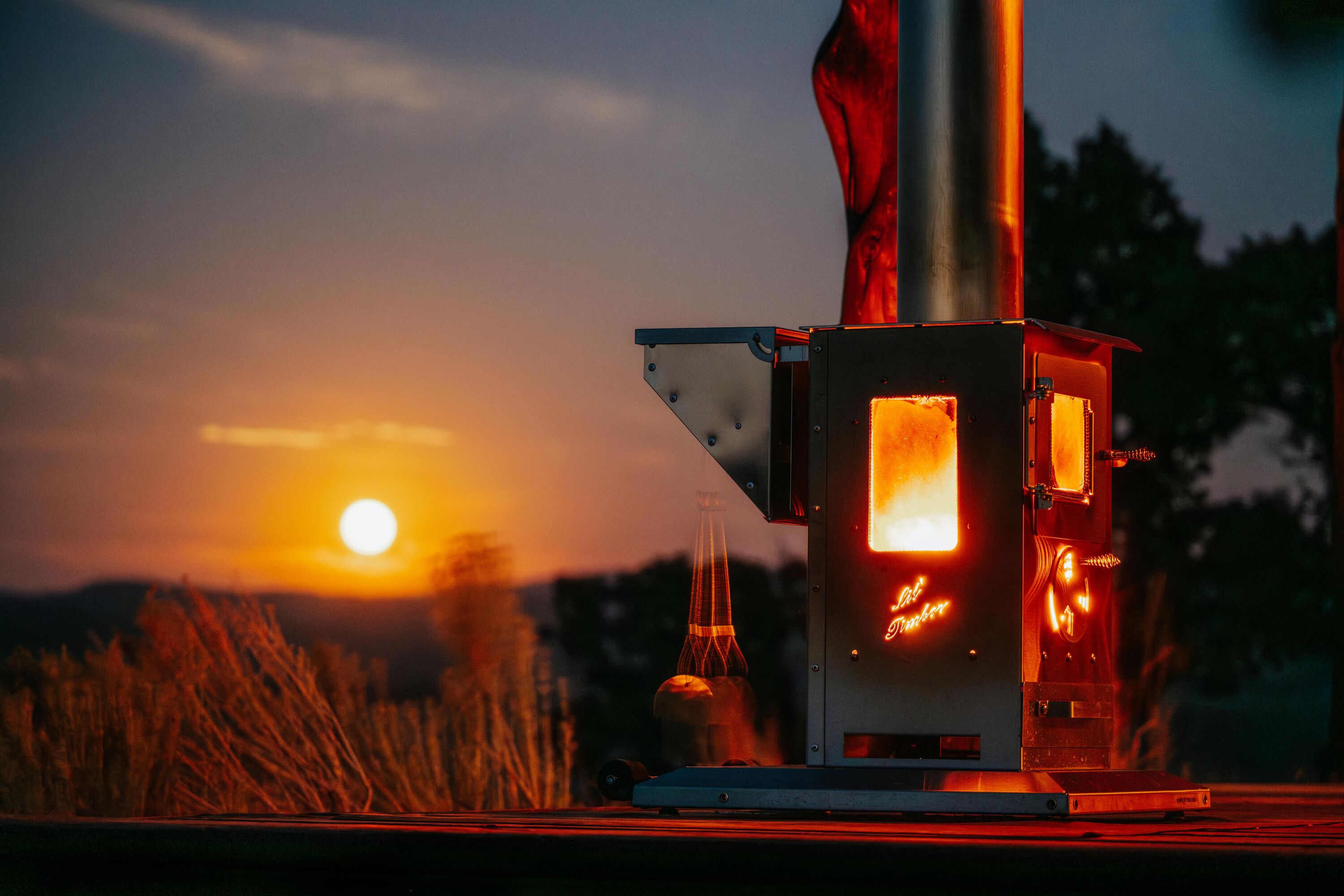 Timber Stoves Big Timber Stainless Steel Portable Pellet Patio Heater