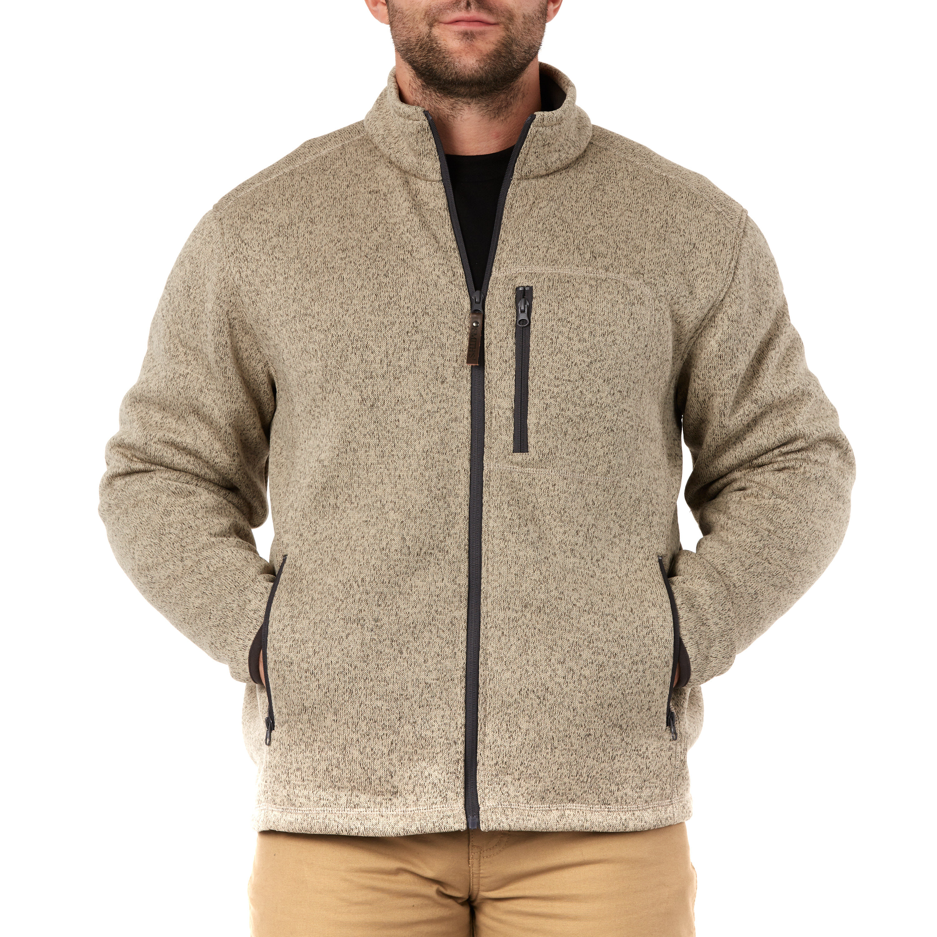 Coleman Polar Men's Fleece Lined Workwear Full-Zip Sweatshirt with Hood,  Perfect Hoodie For The Outdoors