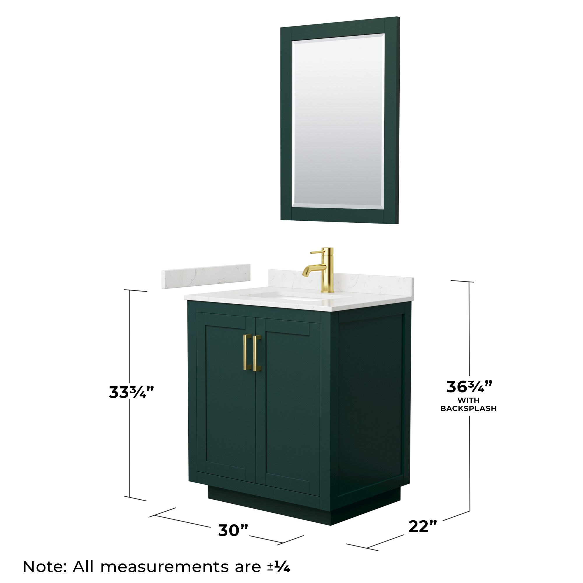 Wyndham Collection WCF292930SGDC2UNSM24 Bath-Vanity-Combo - View #6