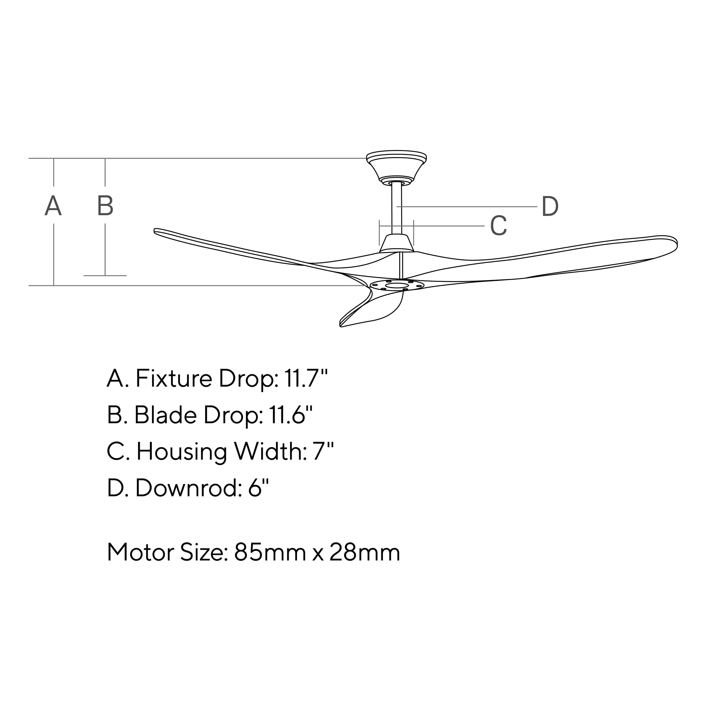 Generation Lighting Maverick 60-in Matte Black with Dark Walnut Blades  Indoor/Outdoor Propeller Ceiling Fan with Remote (3-Blade) in the Ceiling  Fans department at
