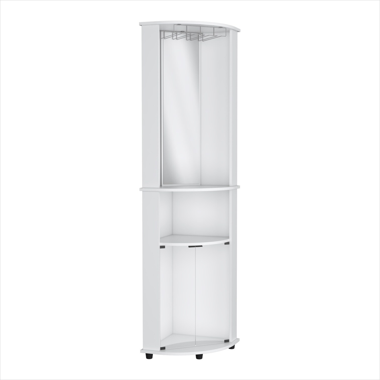 Watnature Crisp white particle board corner bar cabinet ideal for ...