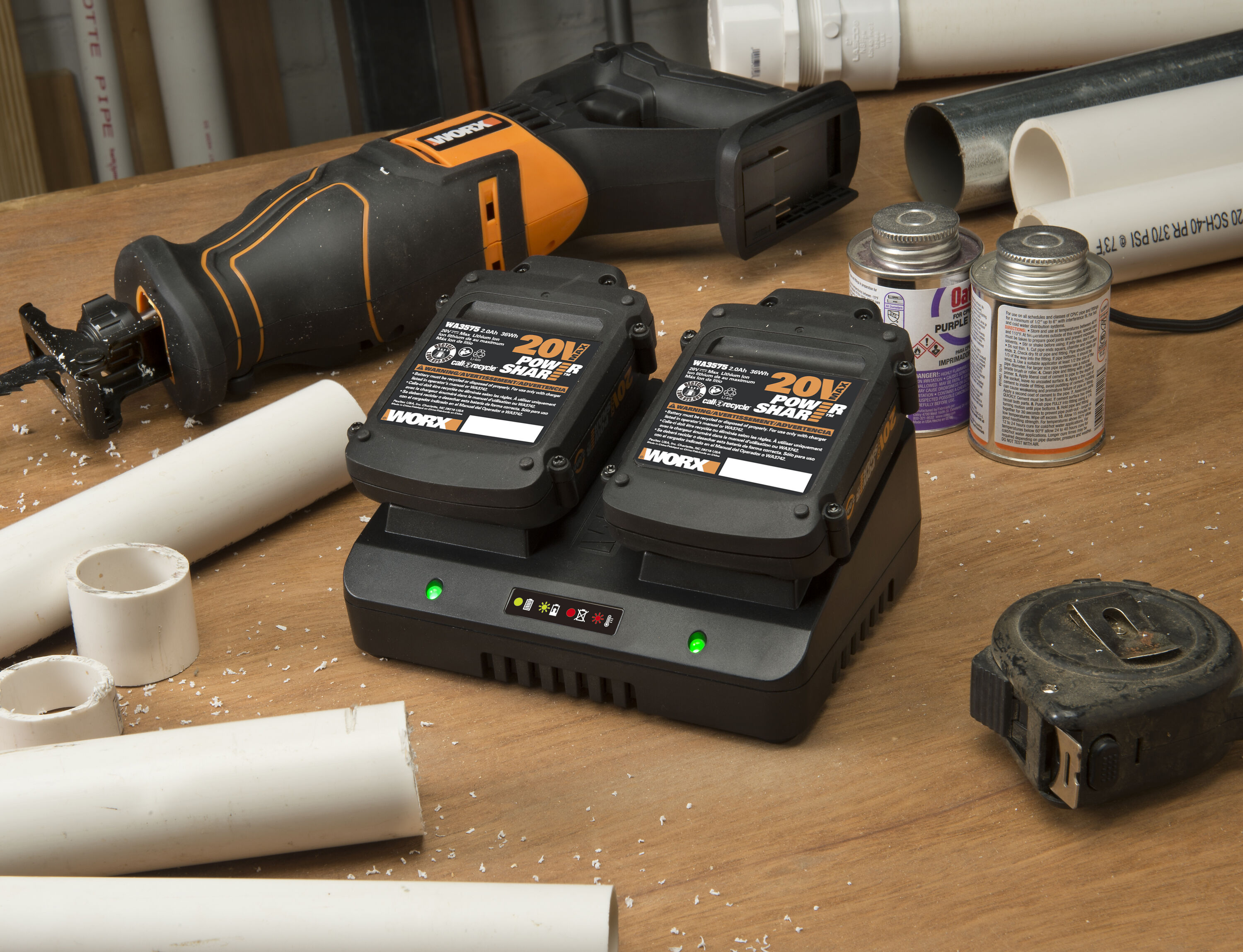 WORX Lithium ion Battery Charger in the Power Tool Batteries