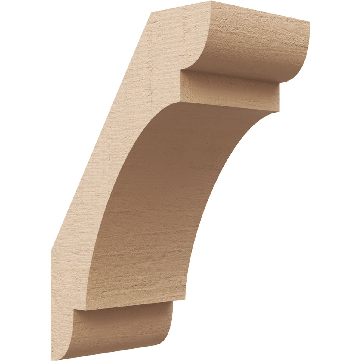 Ekena Millwork BRCUR05X08X12OLYRCPR 5-in x 12-in x 8-in Primed Urethane Olympic RoughCedar Woodgrain TimberThane KneeBrace