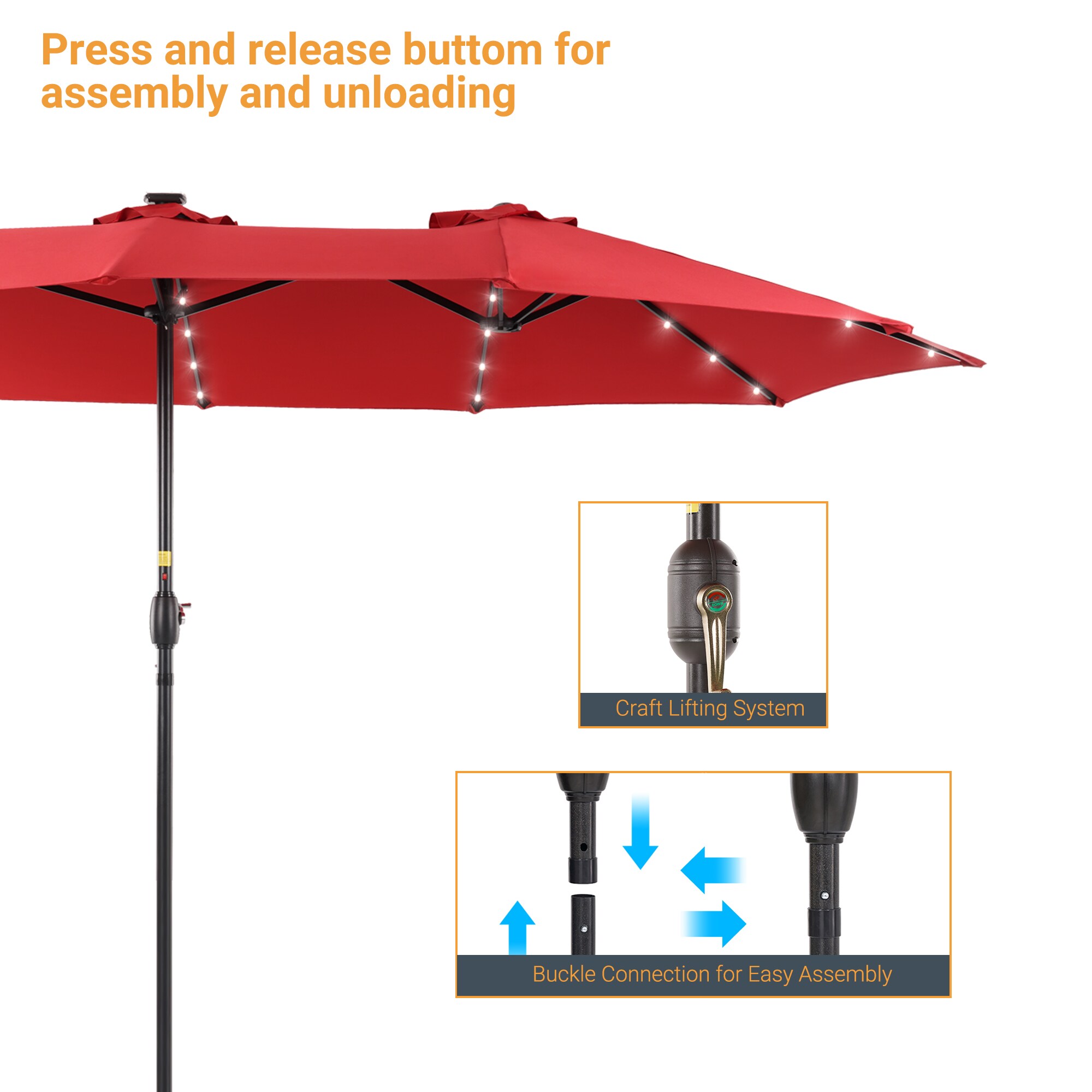 ACEGOSES LW-MK-LED460RD-B Umbrellas-2 - View #4