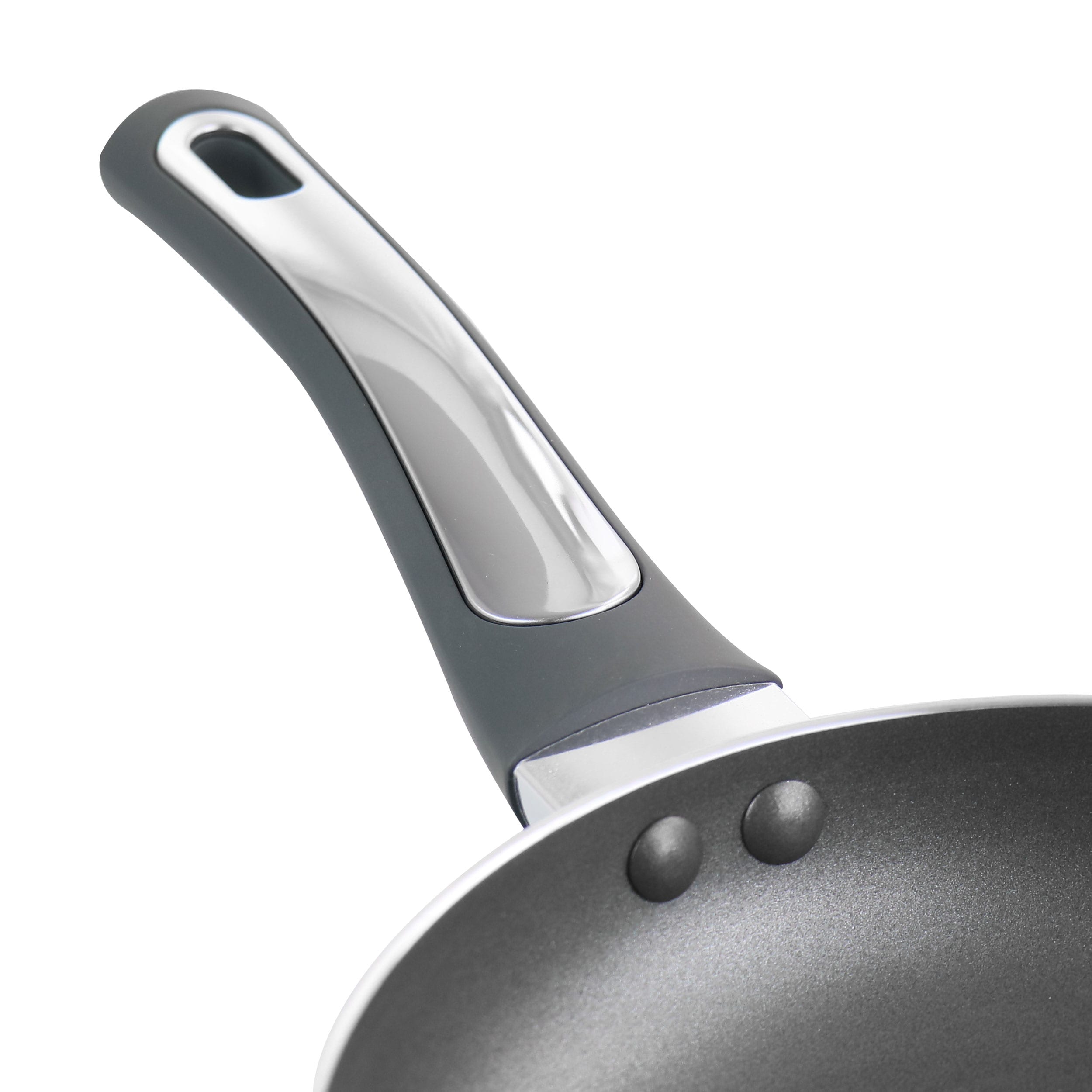 Oster 8-Inch Gray Aluminum Skillet with Non-Stick Coating and Bakelite ...