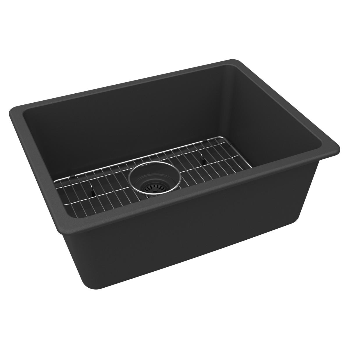 Elkay ELGU2522MB0C Quartz Classic Undermount 24.596-Inches x 18.524-Inches Quartz Single bowl Kitchen Sink