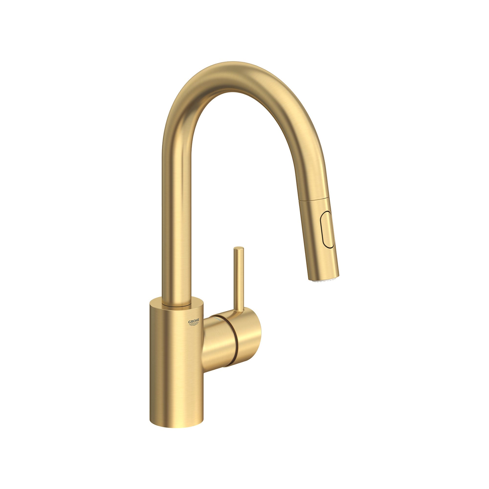 GROHE 31479GN1 Brushed Cool Sunrise Single Handle Deck-mount Bar and Prep Kitchen Faucet with Sprayer