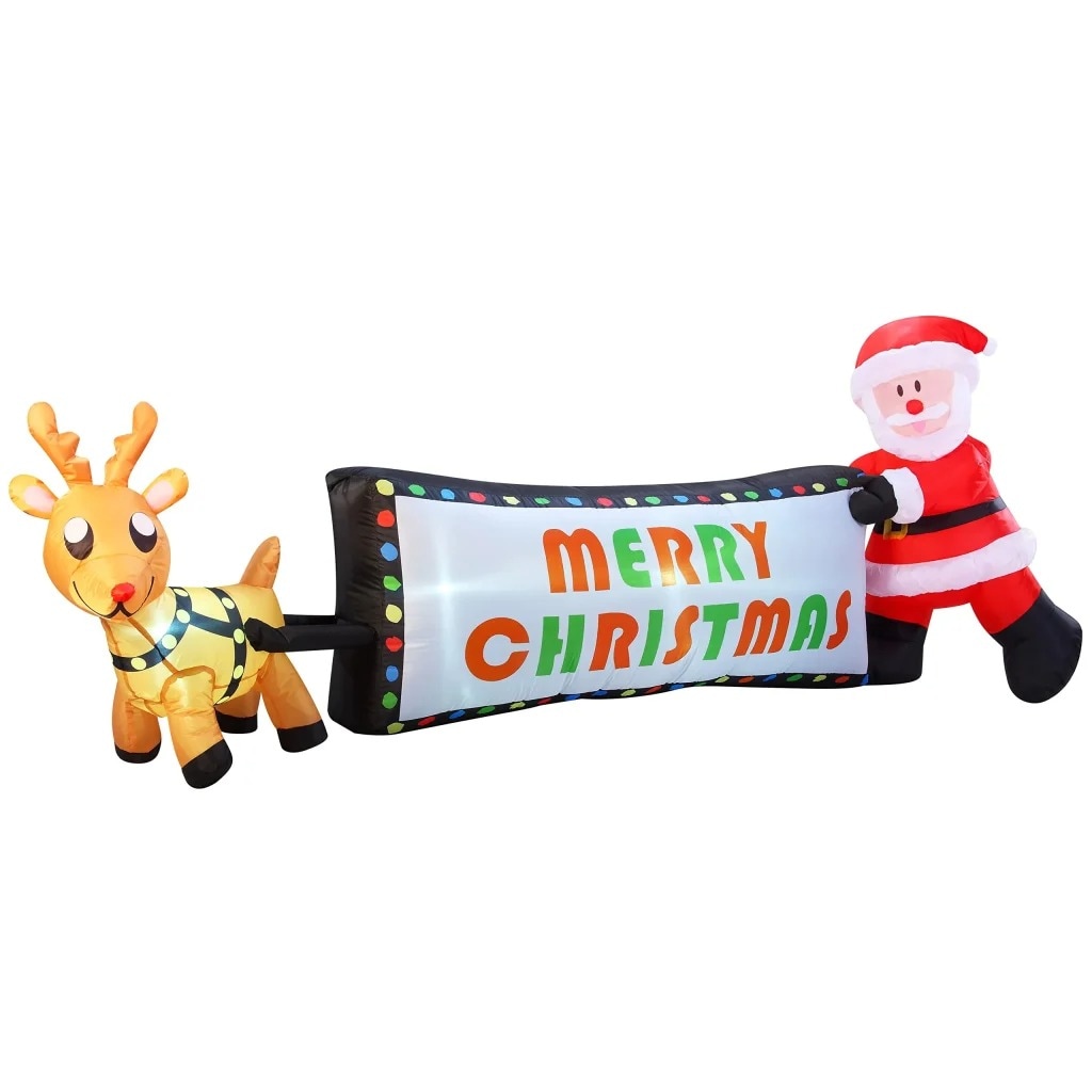 Joyfy 31110 3-Feet Lighted Merry Christmas Inflatable