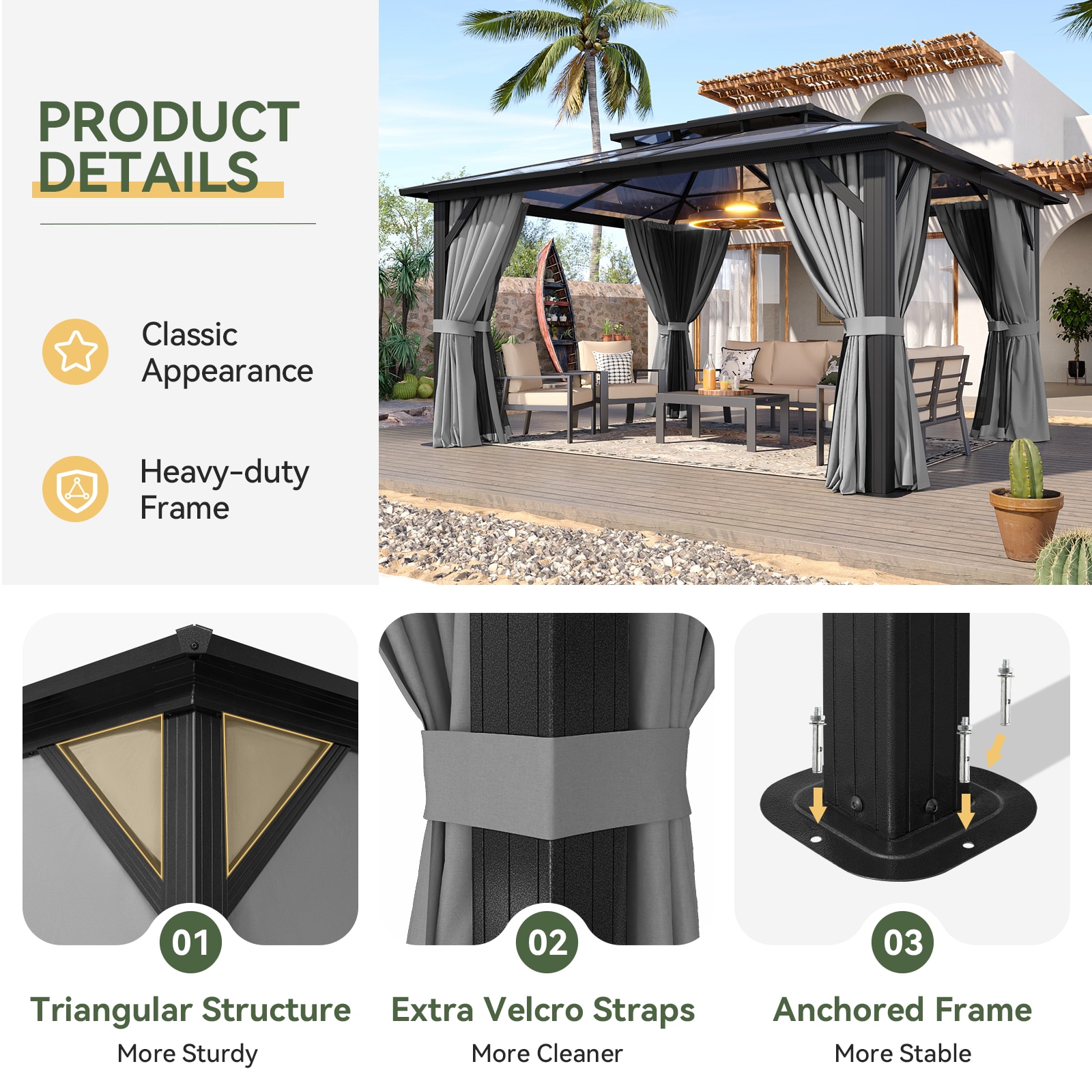 AOXUN AX-401G13 Wood-Resin-Gazebos - View #5