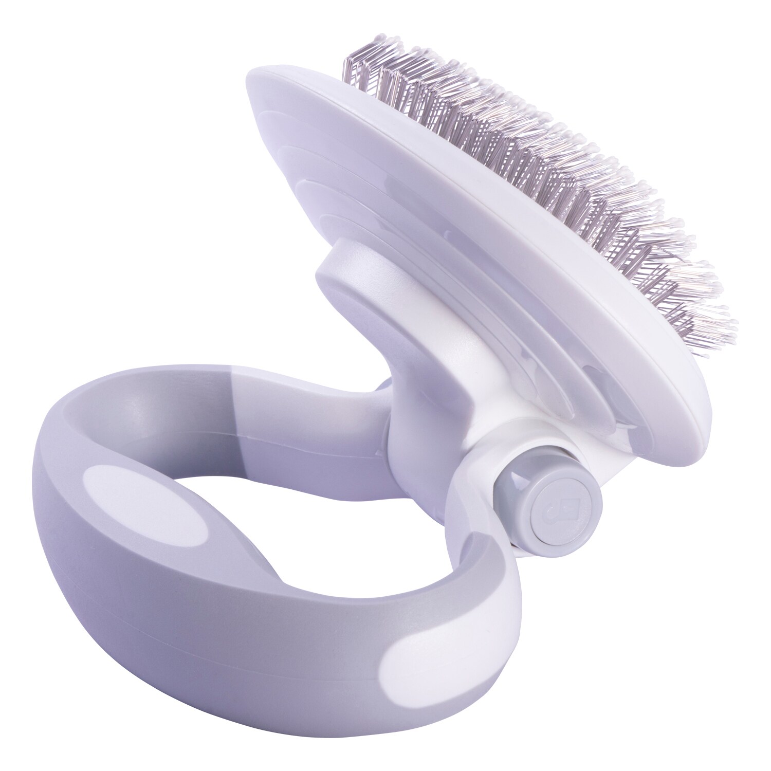 Pet Life 'Gyrater' Travel Self-Cleaning Swivel Grooming Slicker Pet Brush