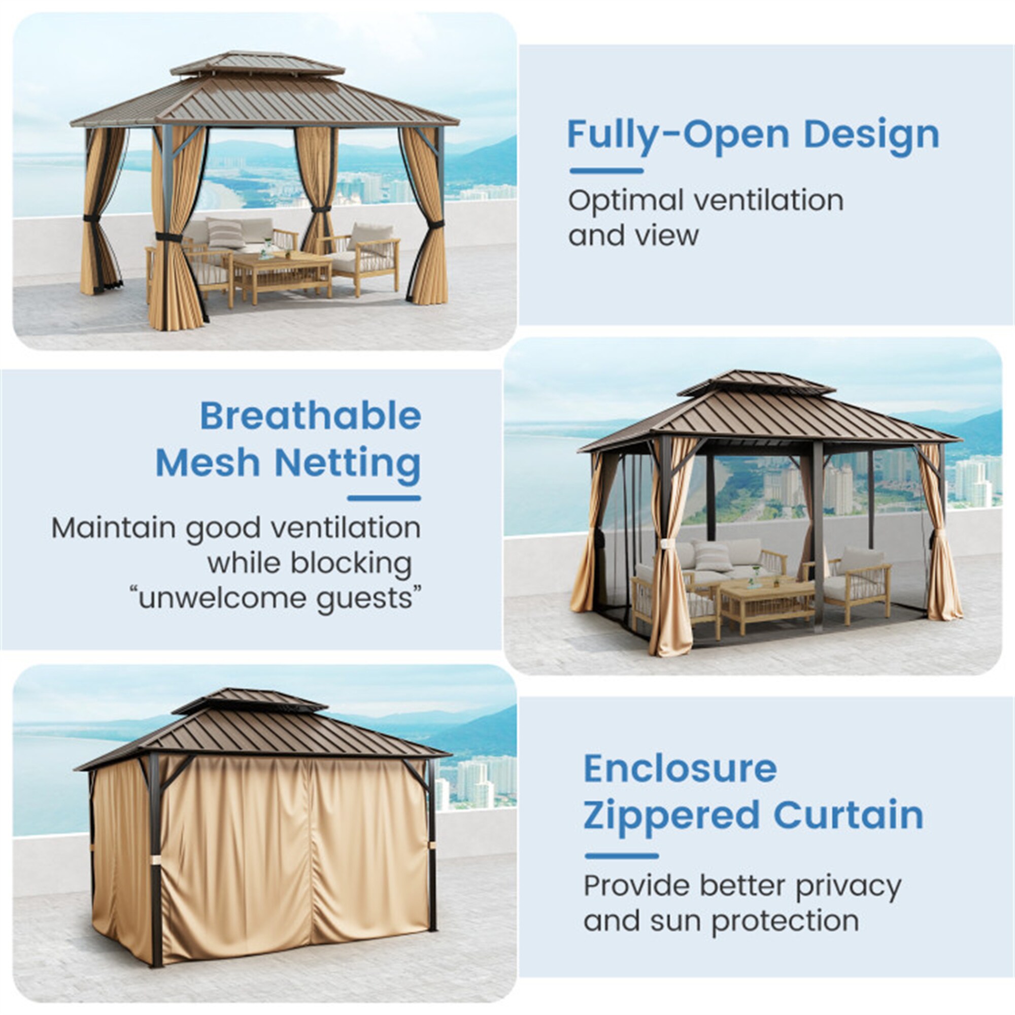 BABOOM BOM-0S00036-OR Wood-Resin-Gazebos - View #5