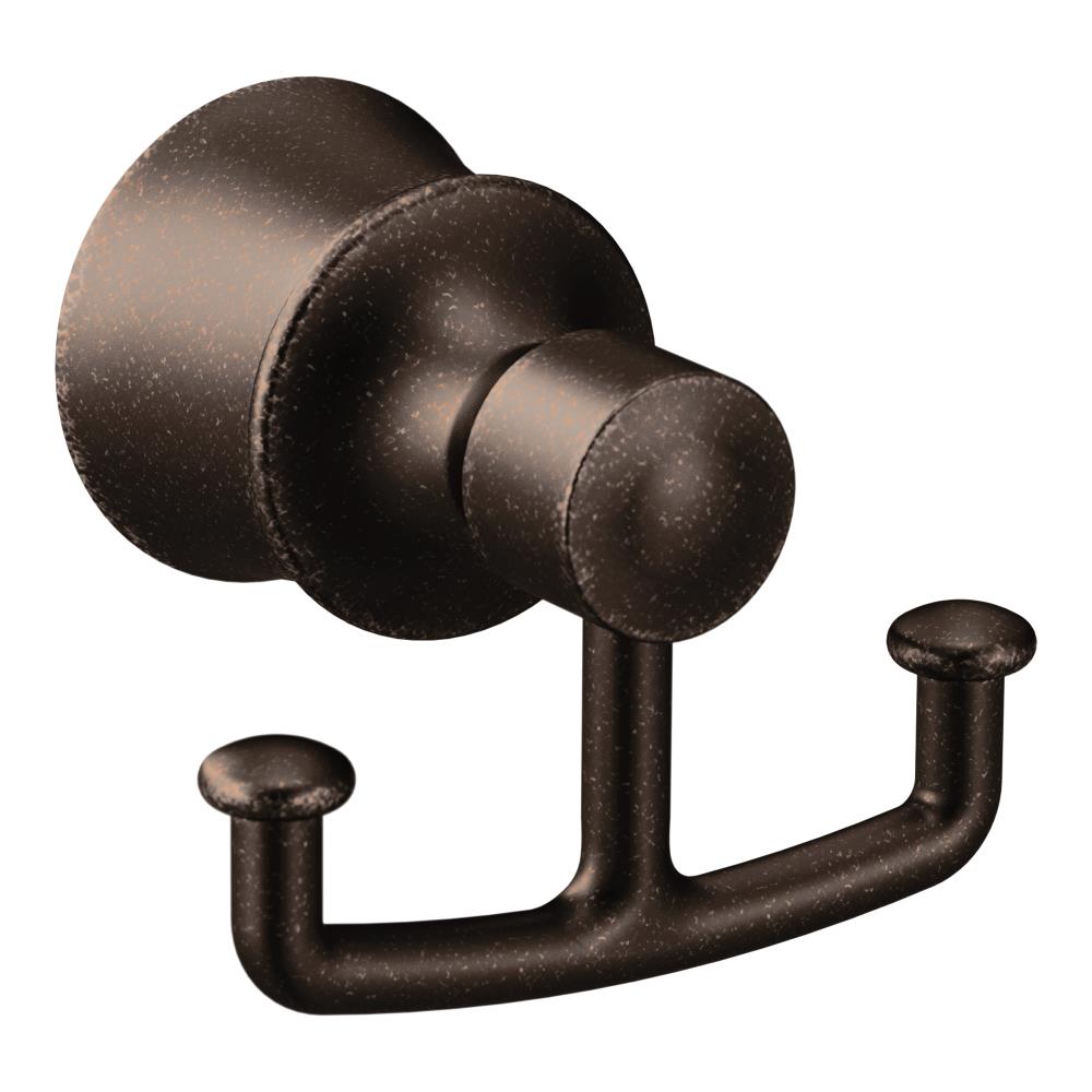 Moen Dartmoor Oil Rubbed Bronze 2 Hook Wall Mount Towel Hook At Lowes Com   08307893 