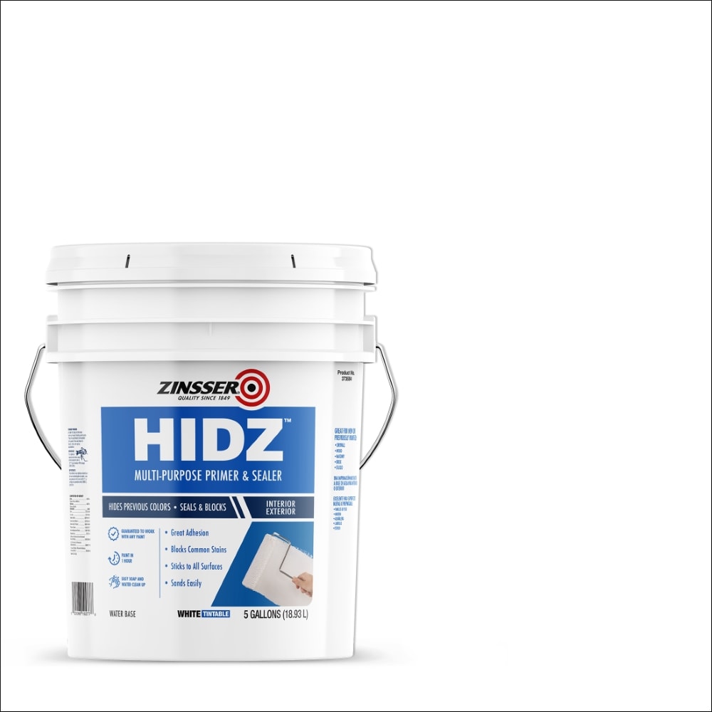 Zinsser 373694SOS HIDZ Primer and Sealer Interior/Exterior Multi-purpose Water-based Wall and Ceiling Primer ( 5-gallon )