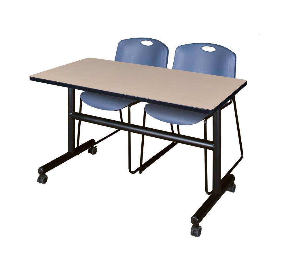 Regency MKFT4824BE44BE Training Off-White 4-Person Training Table (48-in W x 29-in H)