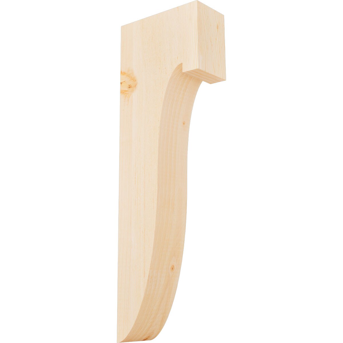 Ekena Millwork COR04X08X24DEL00SDF 3-1/2-in x 8-in x 24-in Del monte Unfinished Douglas fir Wood Paintable/Stainable Corbel