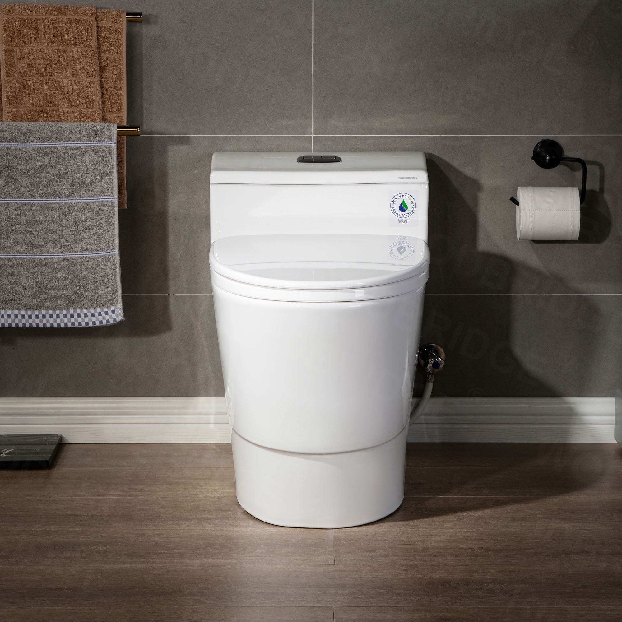 ᐅ【WOODBRIDGE B0930S Smart Bidet Toilet with 1.28 GPF Dua Flush Auto Open &  Close, Auto Flush,Foot Sensor Flush, 1000 Gram MaP Flushing Score,LED  Display, Chair Height Design and Cleaning Foam Dispenser-WOODBRIDGE】