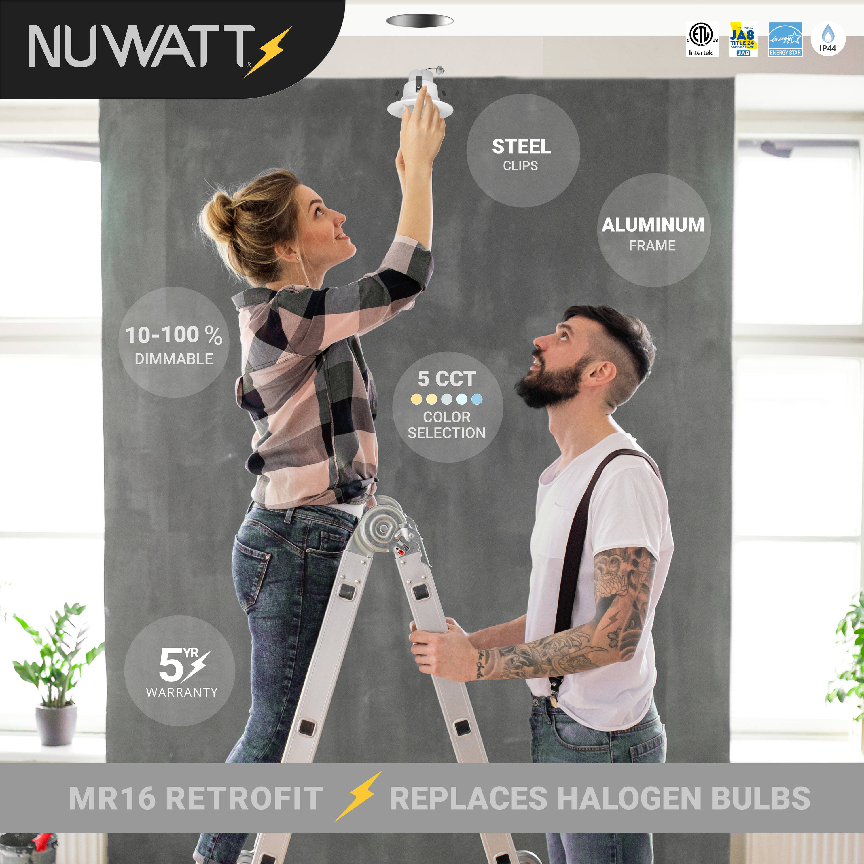 NUWATT NWDL4MR16LV5CTWH12P Led-Retrofit-Downlight - View #4