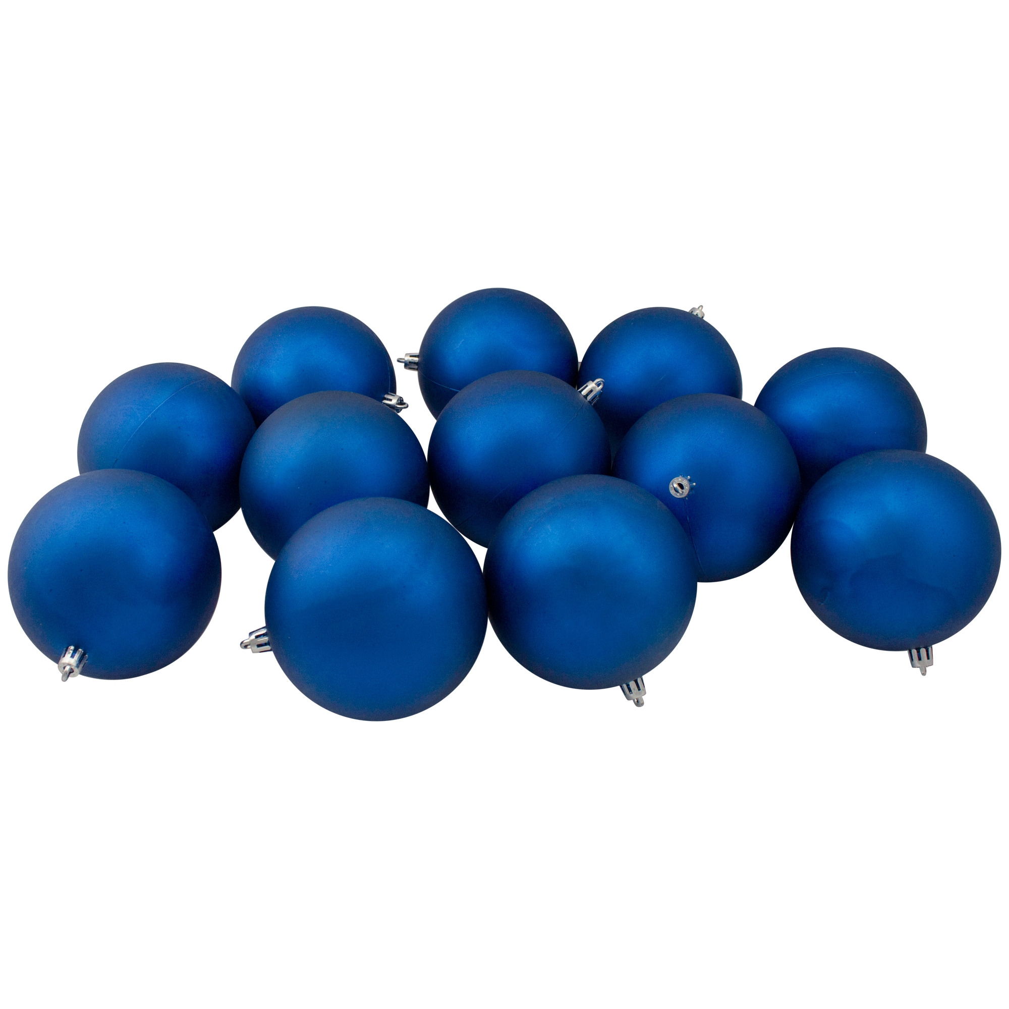 Northlight 31755274 12 -Pack Blue Ball Standard Indoor Ornament set Shatterproof