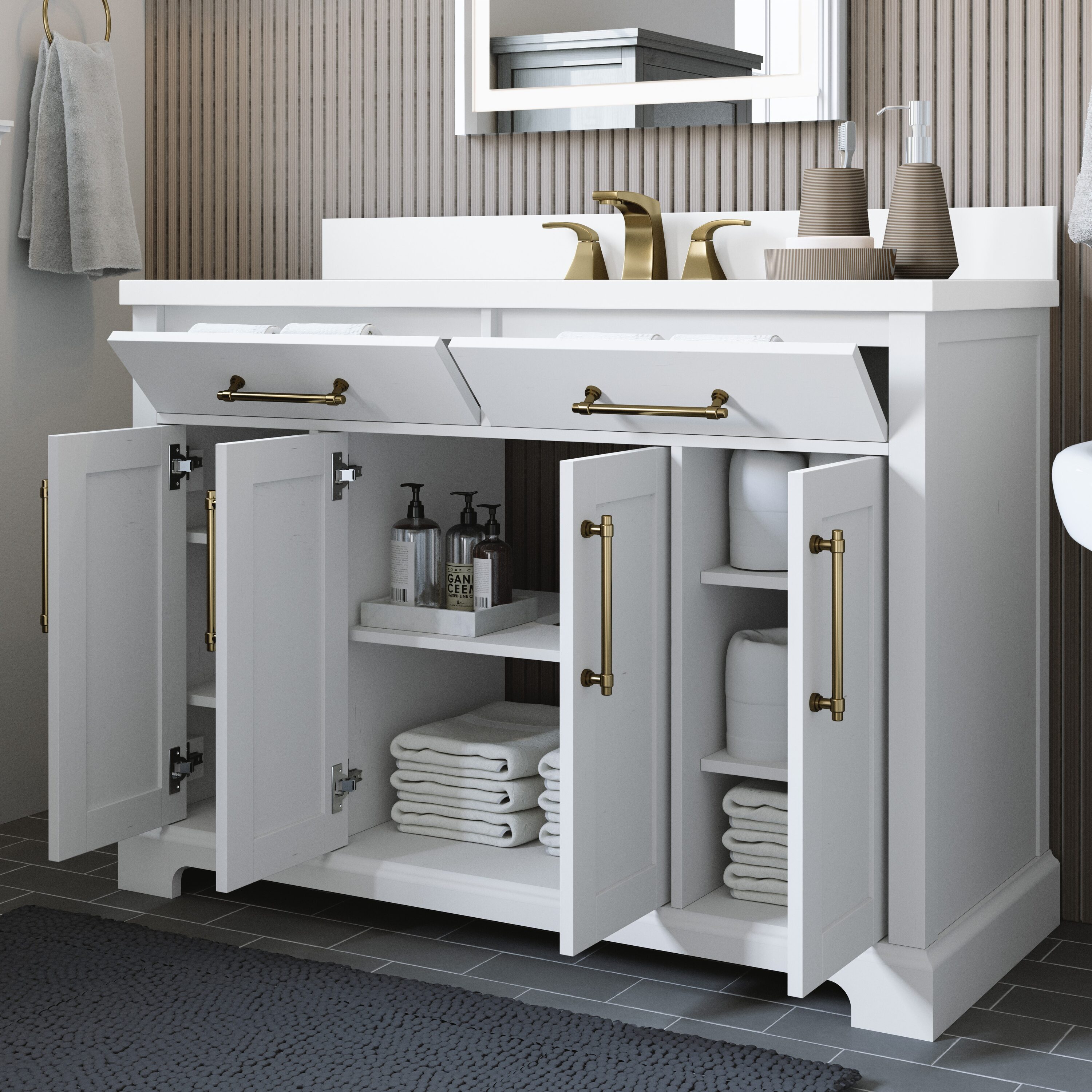 allen + roth LWSB48VW Bath-Vanity-Combo - View #9