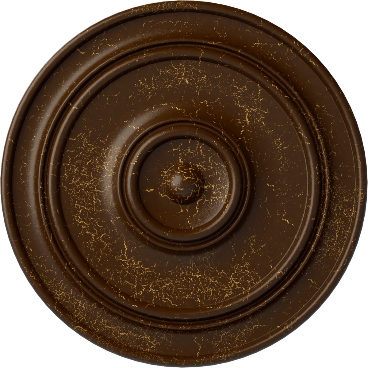 Ekena Millwork CM54TCLRBC Large Classic 57-in W x 57-in L Painted Root Beer Crackle Polyurethane Whole Ceiling Medallion