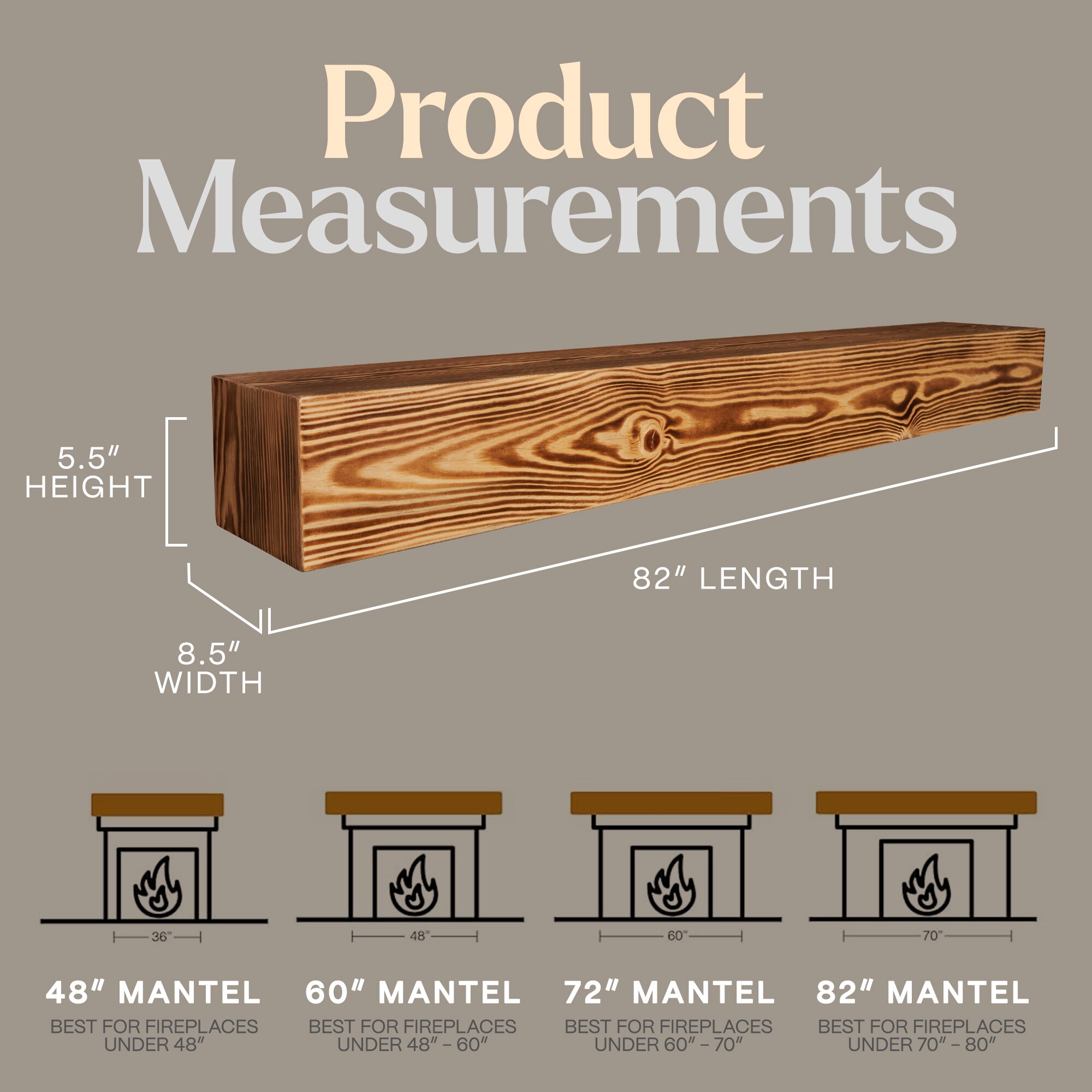 Luxe Surface Group 82 BURN Mantel-Shelves - View #6