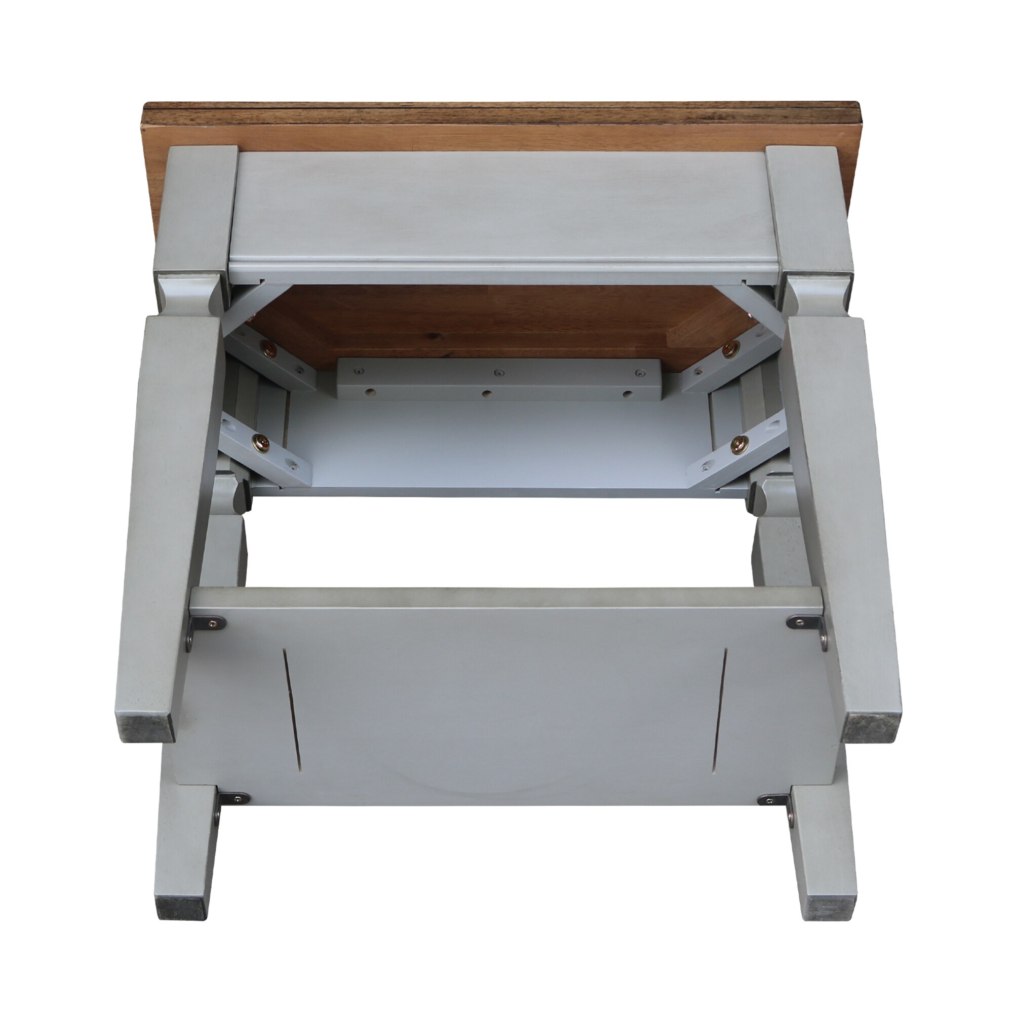 Vista Distressed Hickory and Stone Finish Side Table