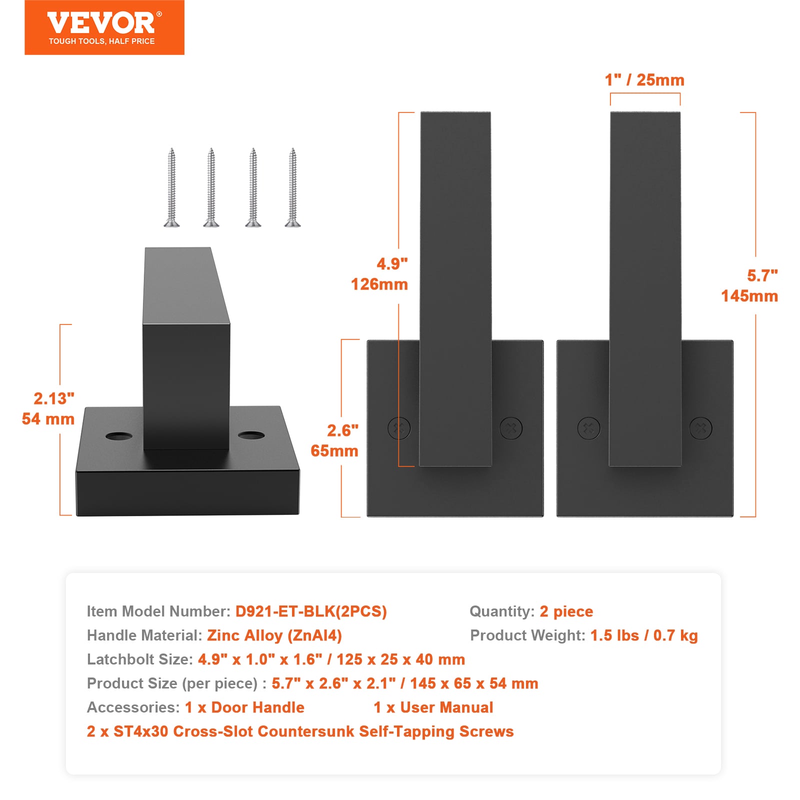 VEVOR WGNMBS2JFX0052DBPV0 Door-Handles - View #3