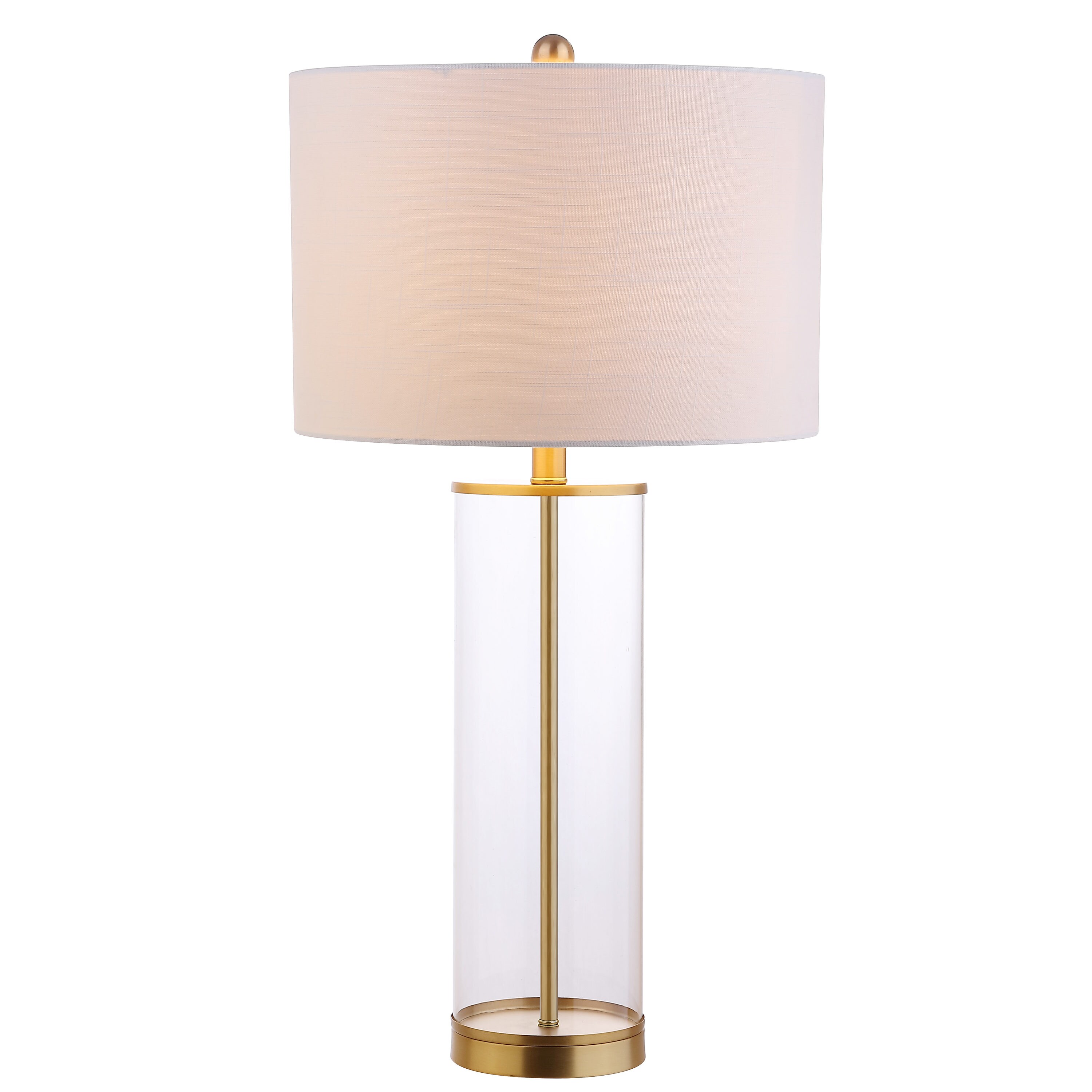 clear and gold lamp