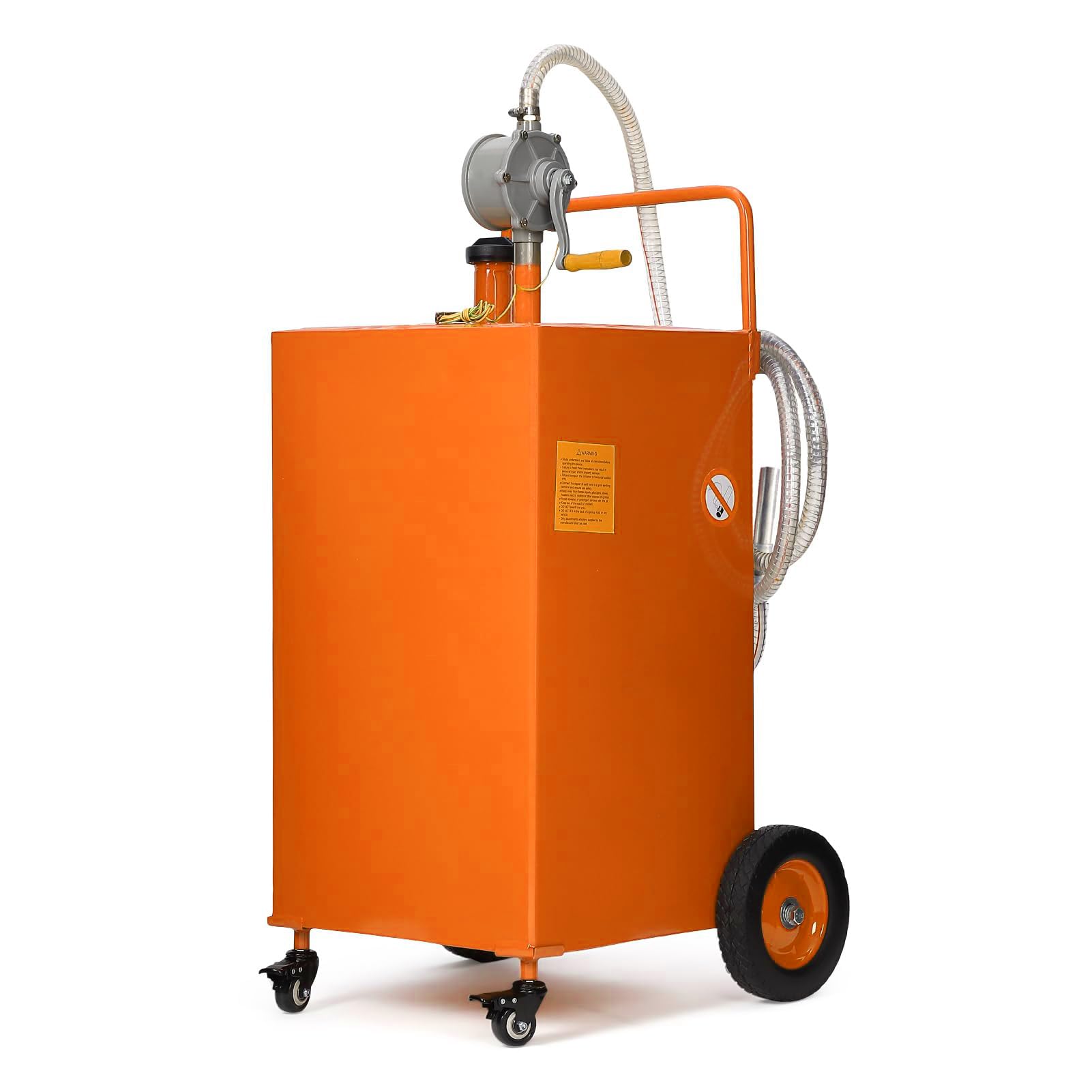 Garvee - Fuel Caddy with Manual Pump Heavy Duty Gasoline Diesel Transfer Tank On Wheels Spill Pro...