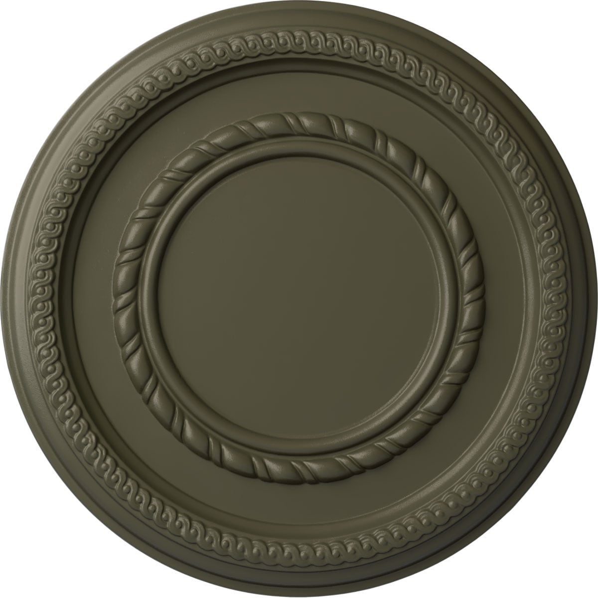 Ekena Millwork CM12FEWHF Federal Roped Small 12.5-in W x 12.5-in L Painted Witch Hazel Polyurethane Whole Ceiling Medallion