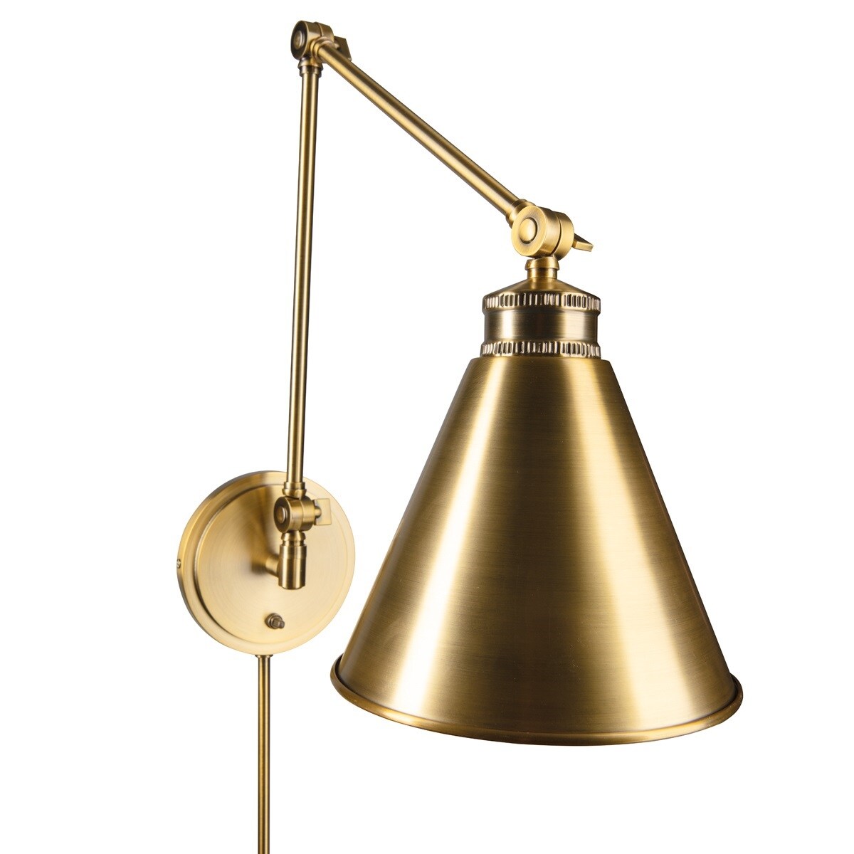 Norwell Lighting Aidan 8-in W 1-Light Brass Transitional Incandescent ...