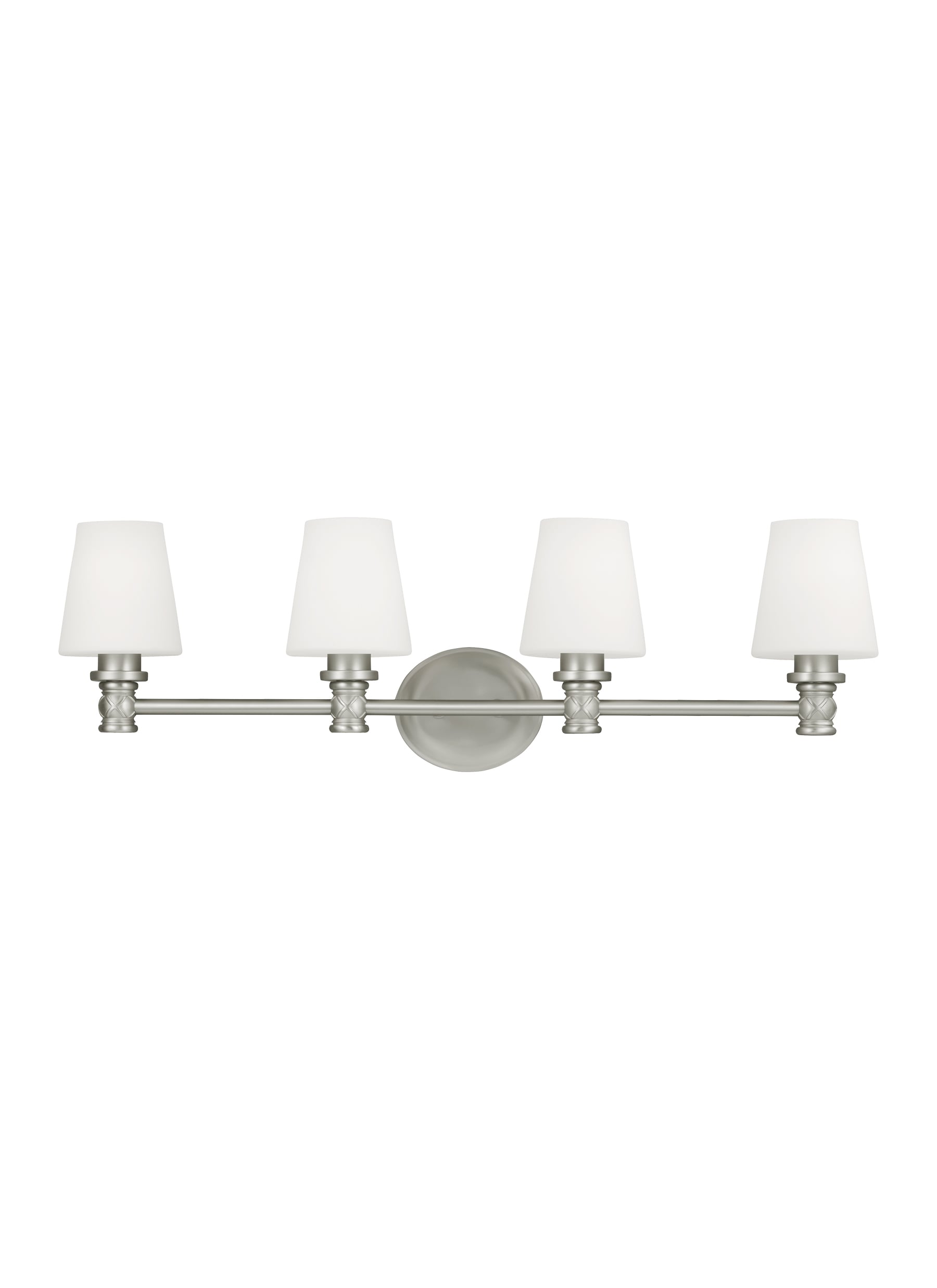 Generation Lighting VS22104SN Xavierre 32.25-in 4 -Light Satin Nickel Transitional Vanity light