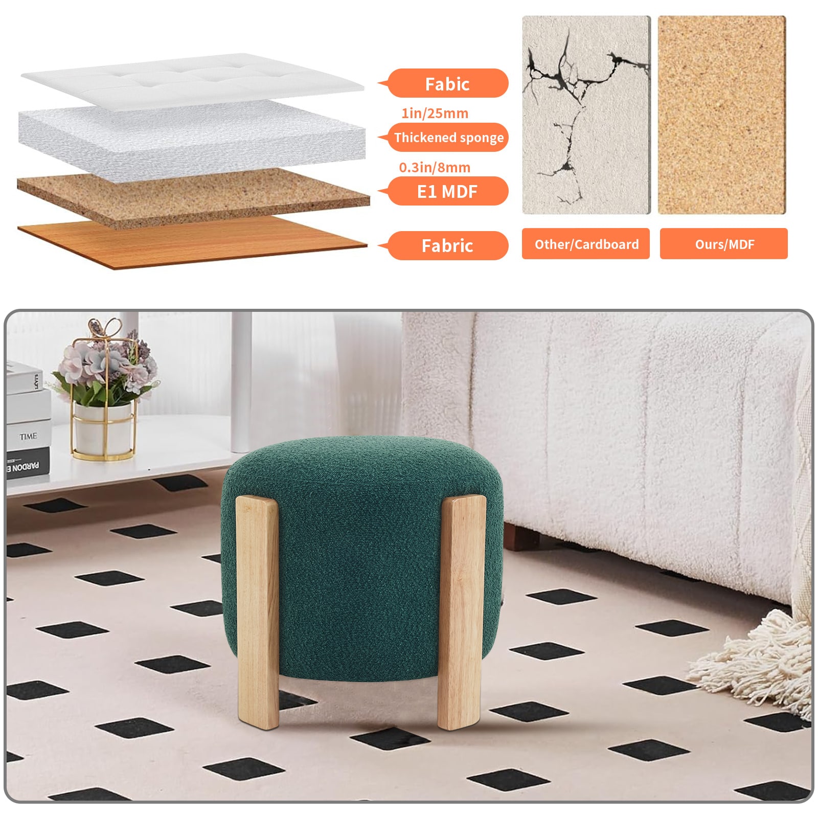 BWE A-9STOOL-02-BGR Indoor-Ottomans - View #3