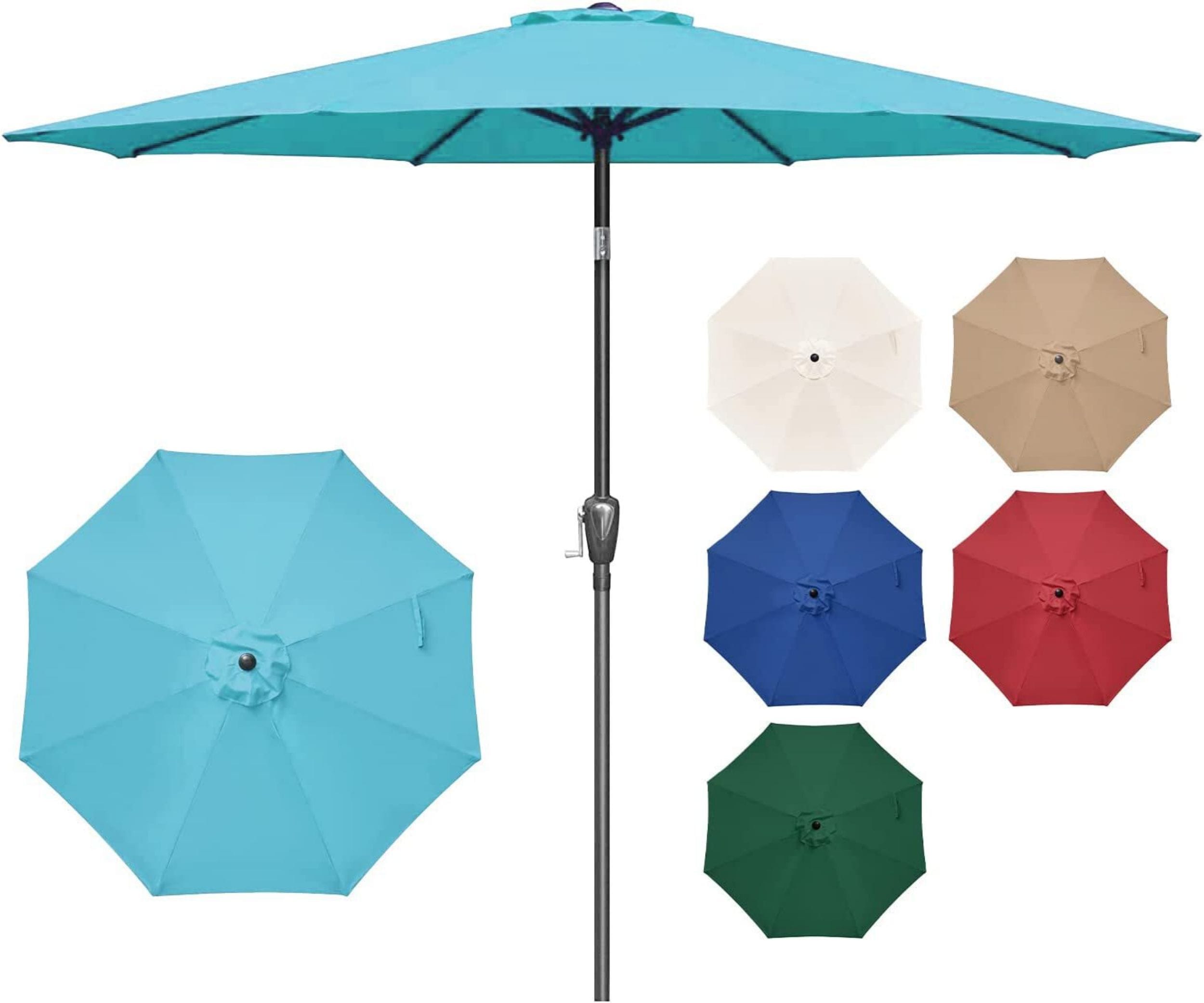 Miki Shinly DHS-6234-52QI 9-Feet Steel Blue Market Patio Umbrella