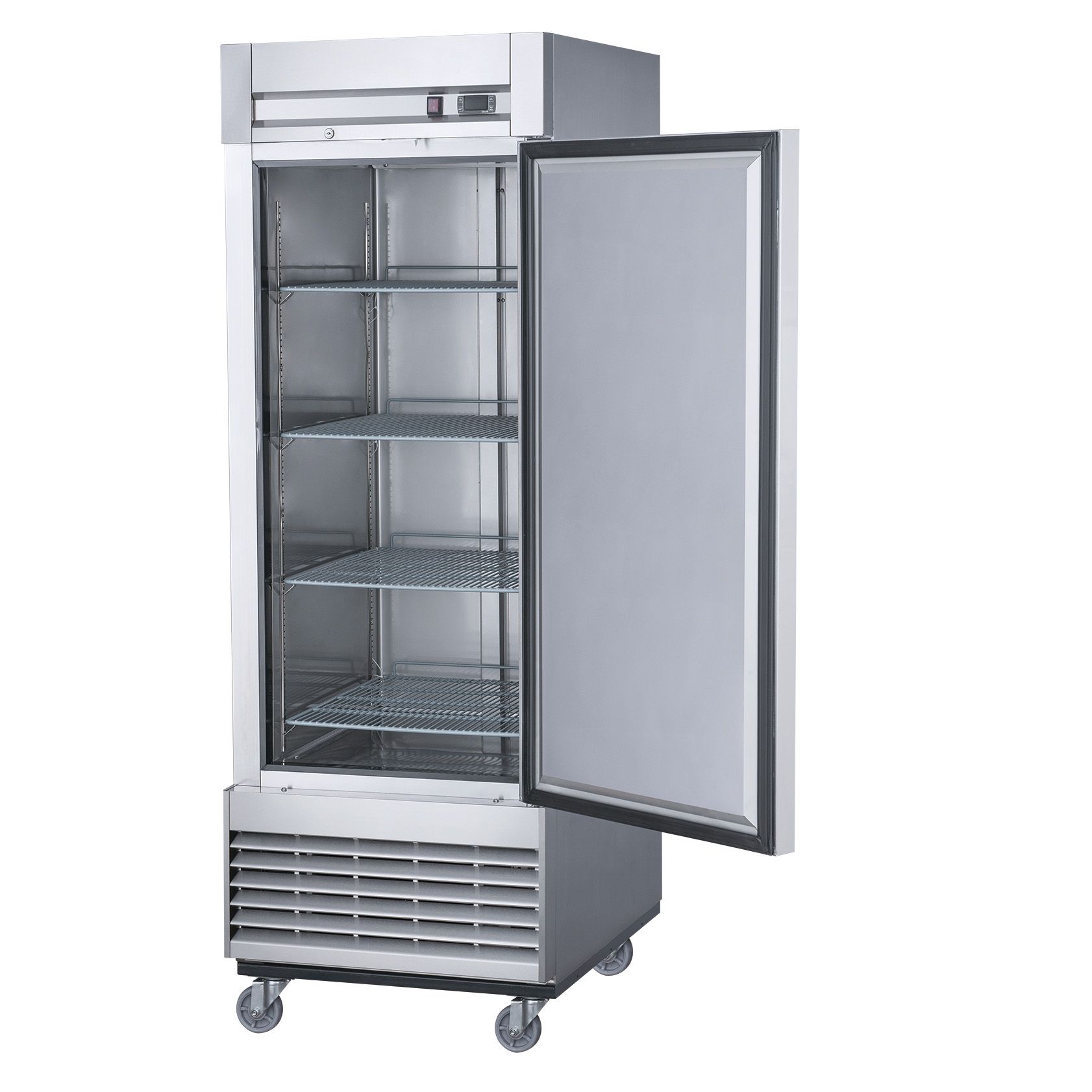 Elite Kitchen Supply 60 in. W 15.5 Cu. ft. 2-Door Commercial Upright Undercounter Freezer, Silver