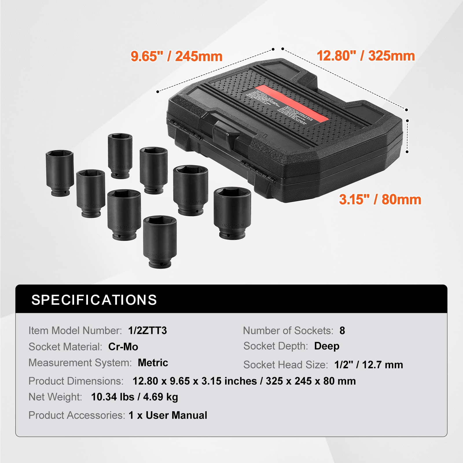 VEVOR SCZLMTTCZLM106224V0 Impact-Socket-Sets - View #7