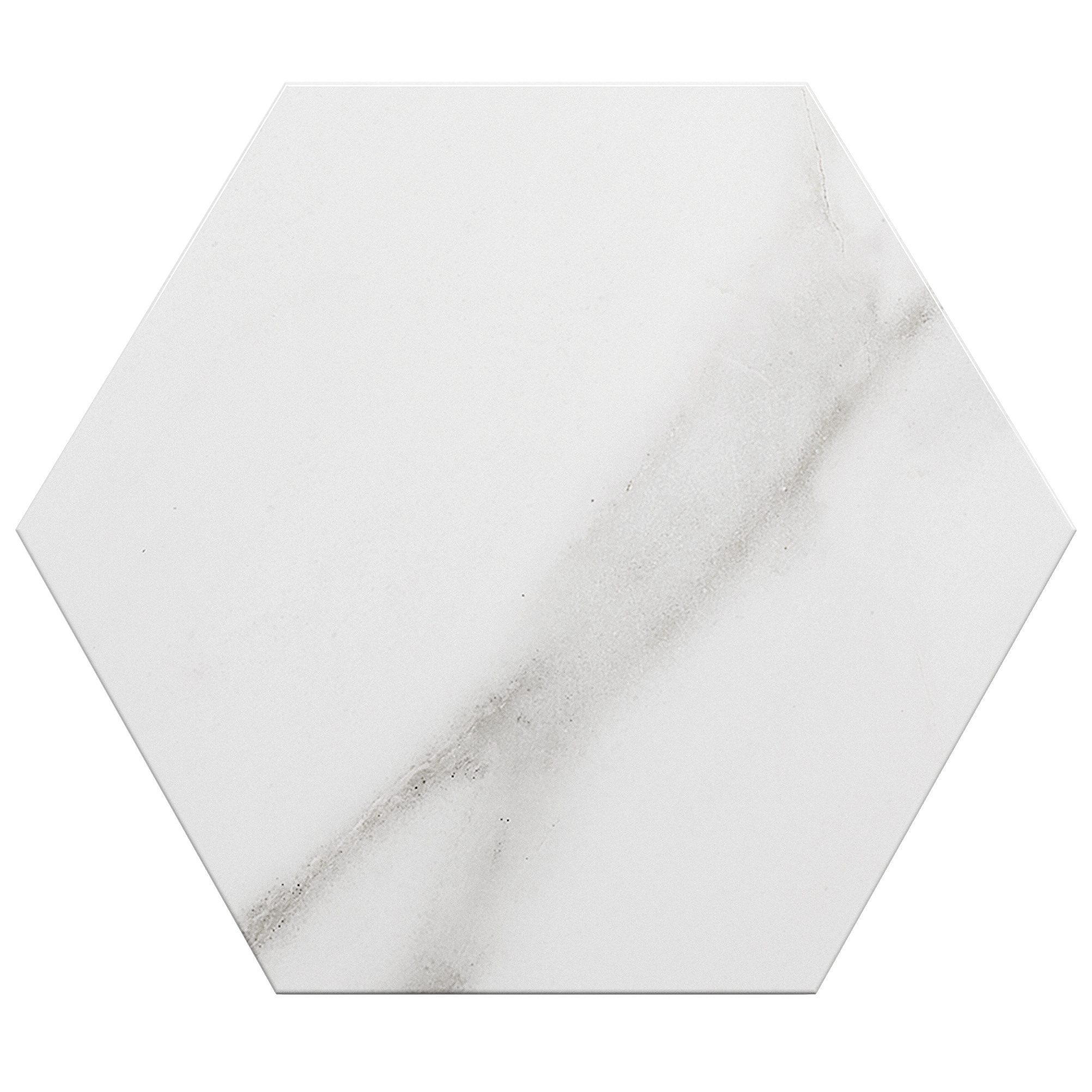Artmore Tile EXT3RD108043 Sample- Arsenale Statuario 6-in x 8-in Matte Porcelain Marble Look Hexagon Floor and Wall Tile