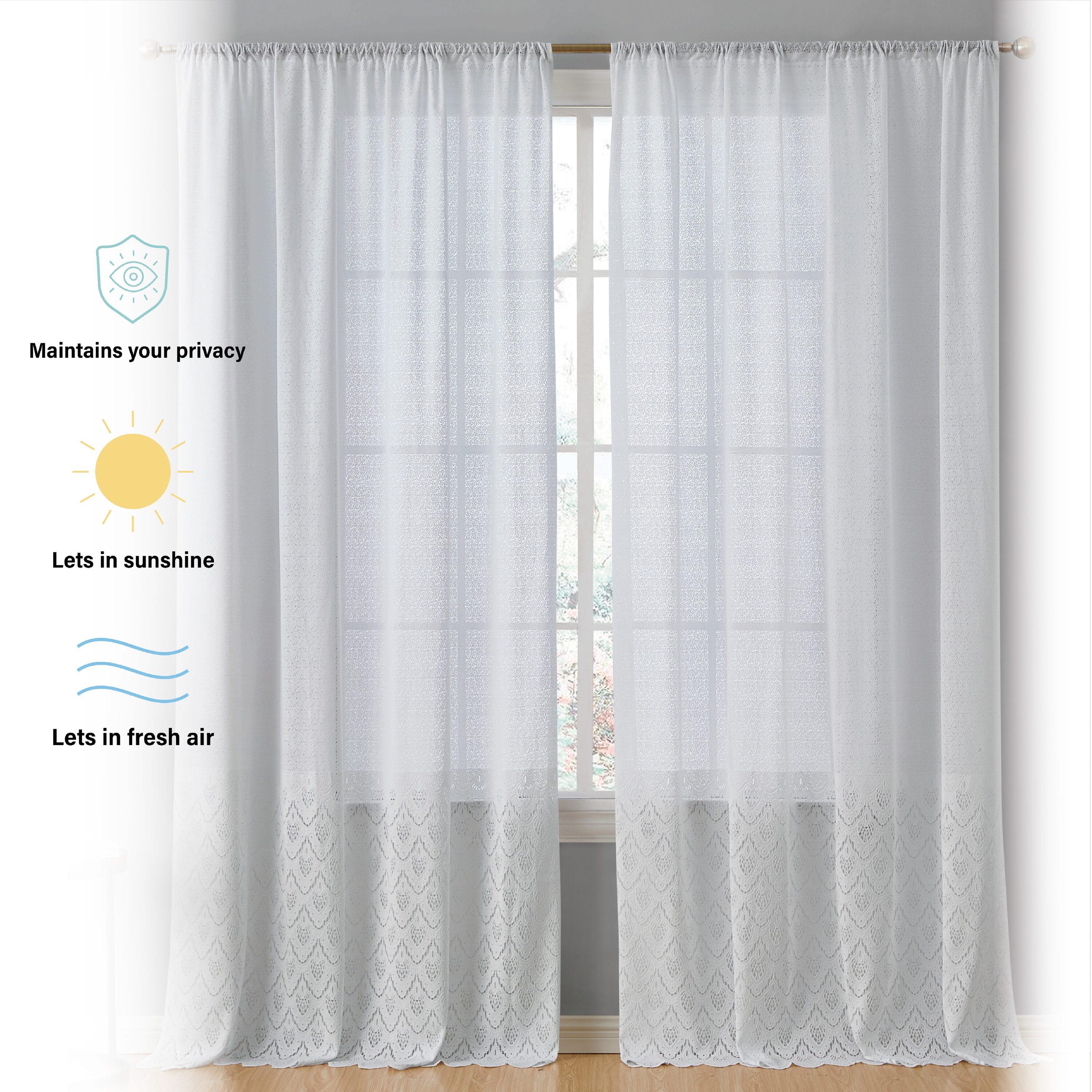 HLC.me MNCO-LCE-96-WHT curtains - View #5