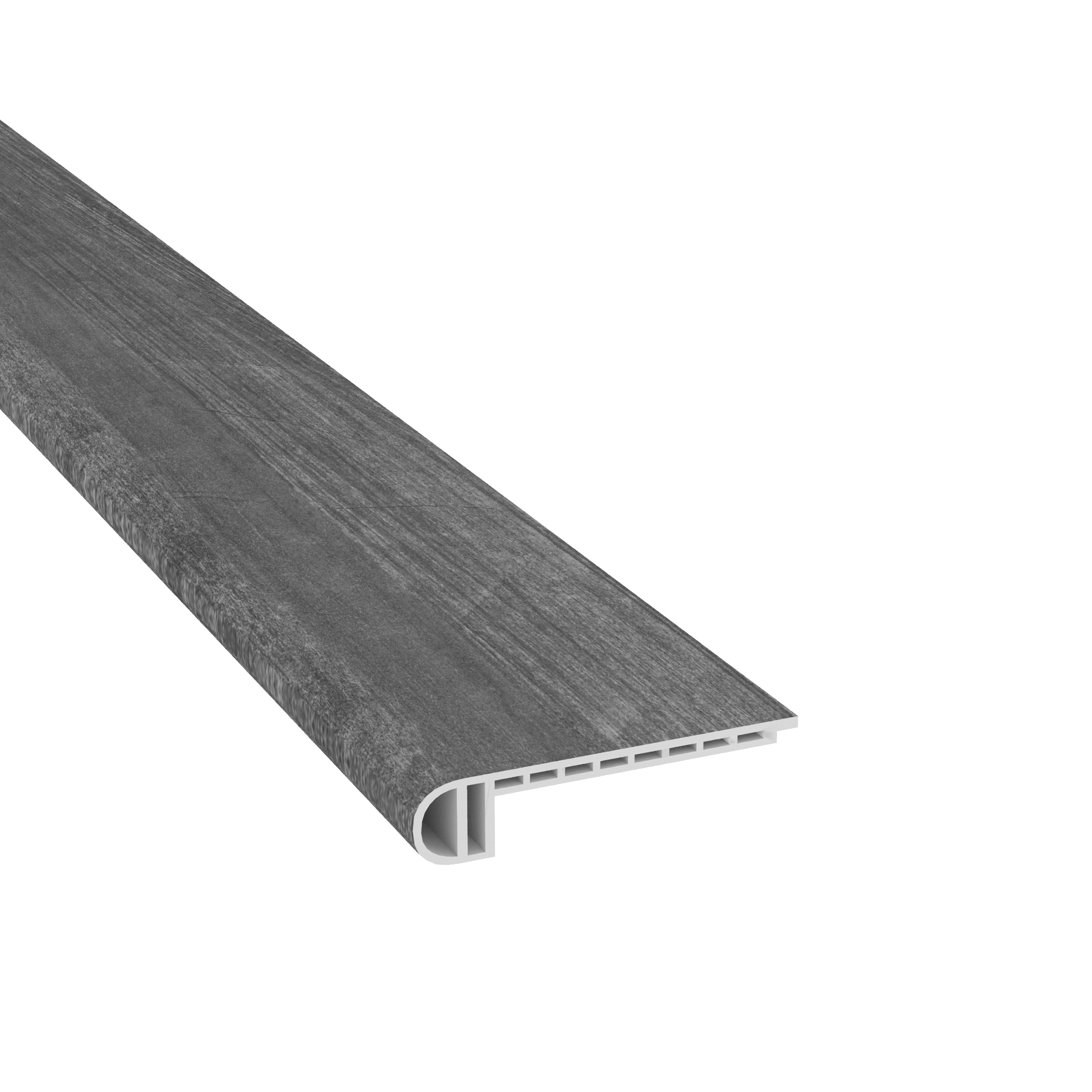 CALI 7701000620 Shorebreak 2.07-in x 72.83-in x 0.75-in Black Sands Marble Prefinished Vinyl Flush Stair Nosing